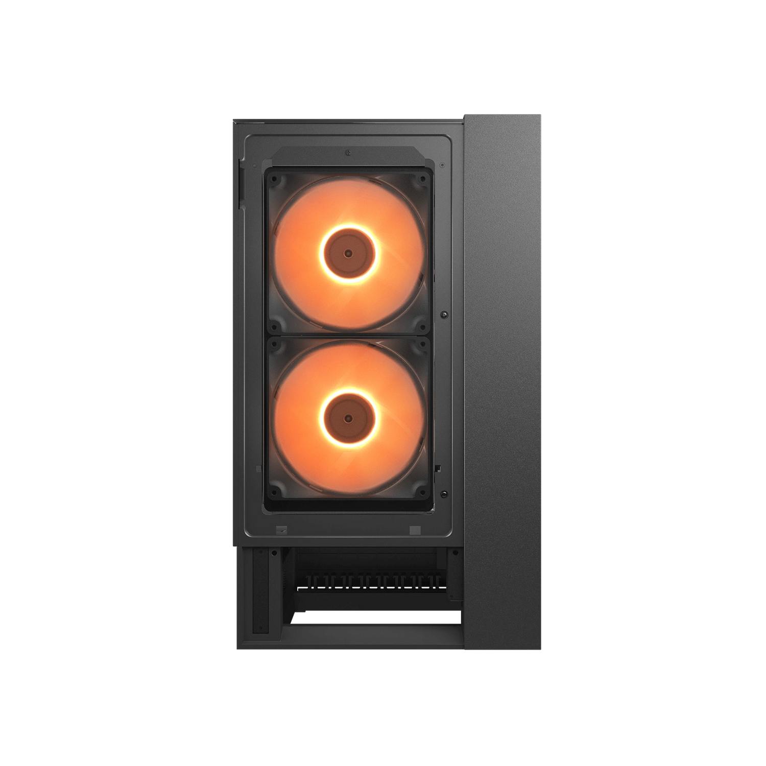 Cougar OmnyX RGB Mid Tower ATX Computer Case, Tempered Glass Side Panel, 4 x 160mm ARGB Fans Pre-Installed, Black