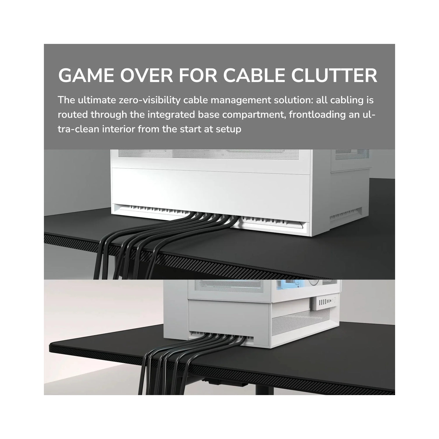 Cougar OmnyX RGB Mid Tower ATX Computer Case, Tempered Glass Side Panel, 4 x 160mm ARGB Fans Pre-Installed, Black