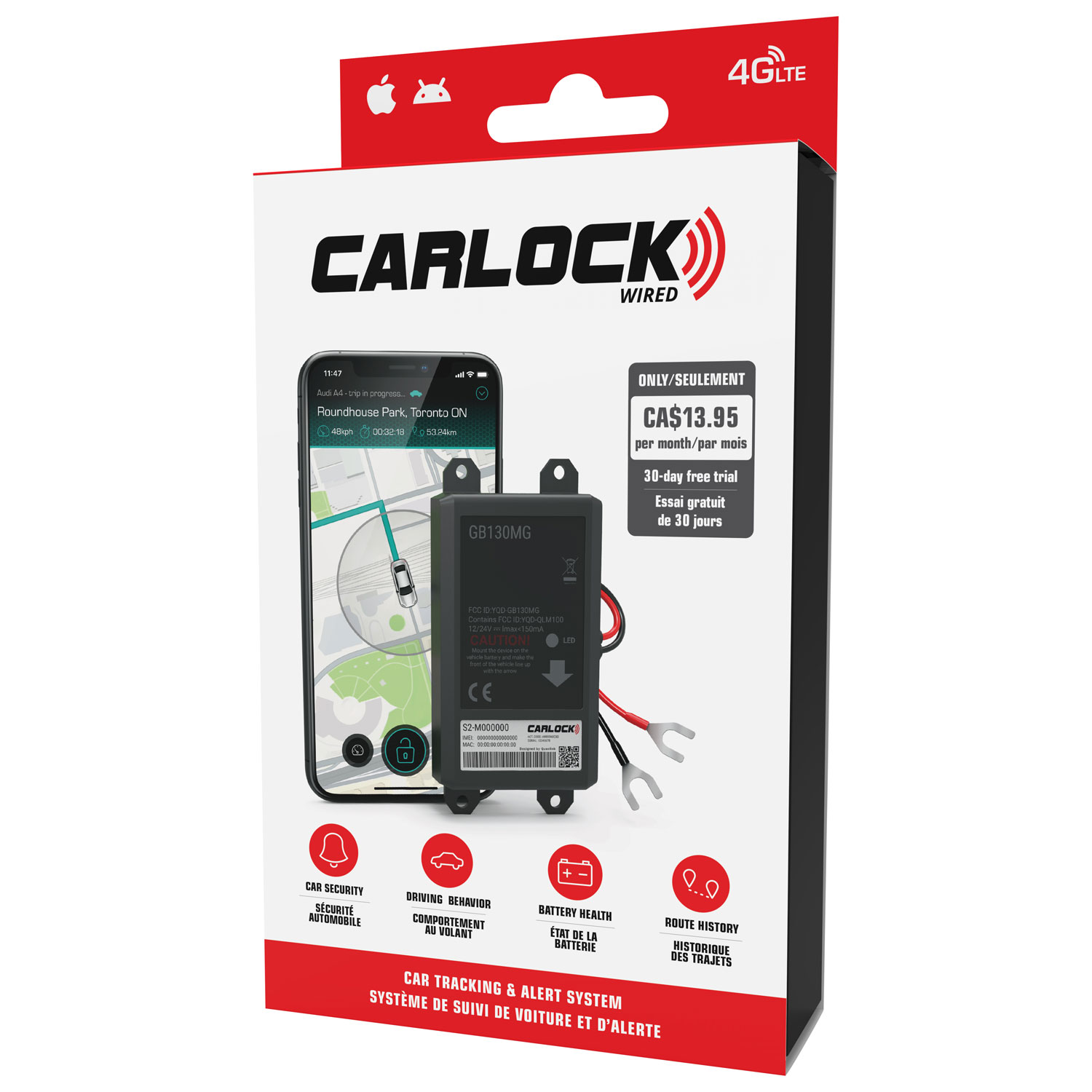 CarLock Wired 4G Car Tracker Alert System