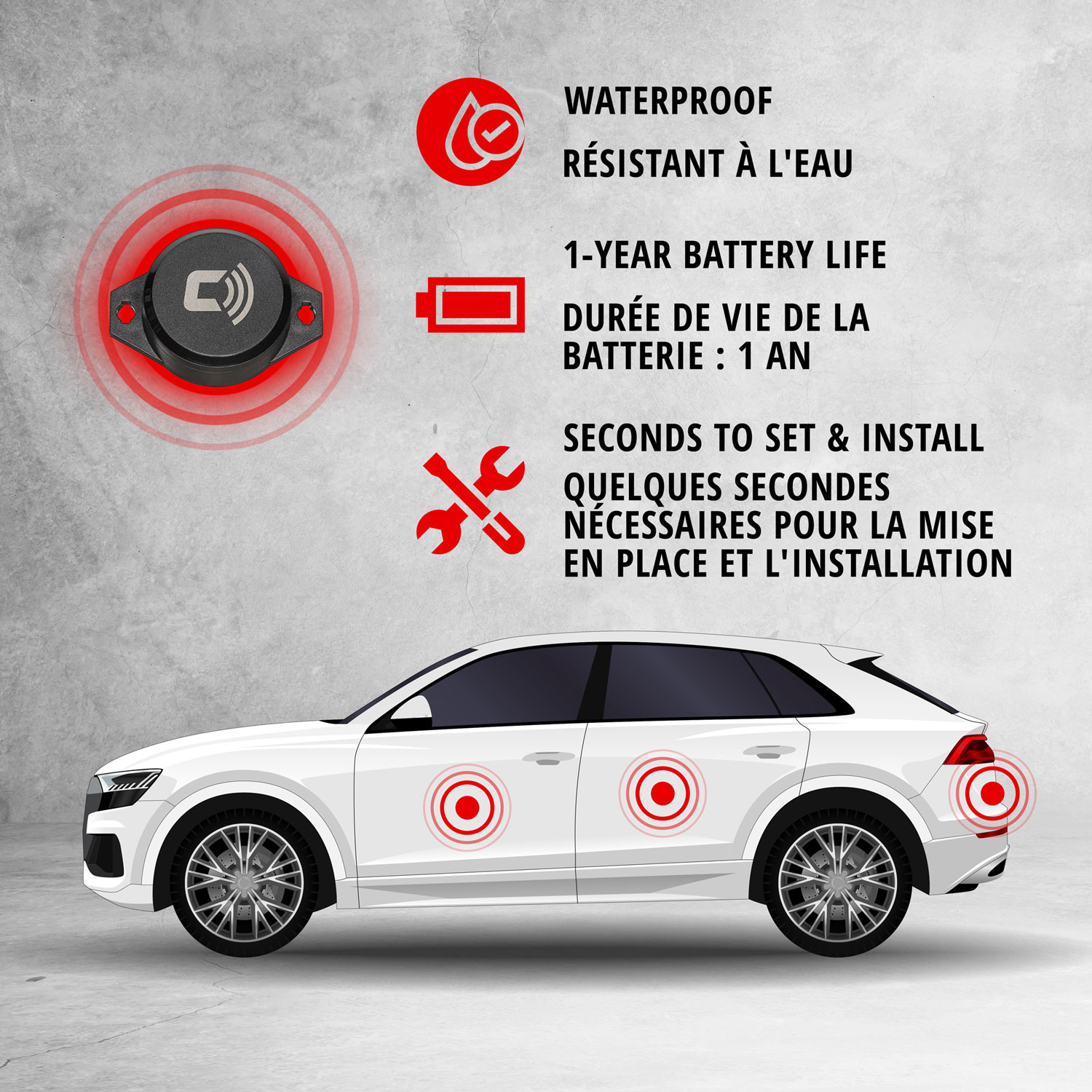 Accessoire de capteur de vibrations de CarLock