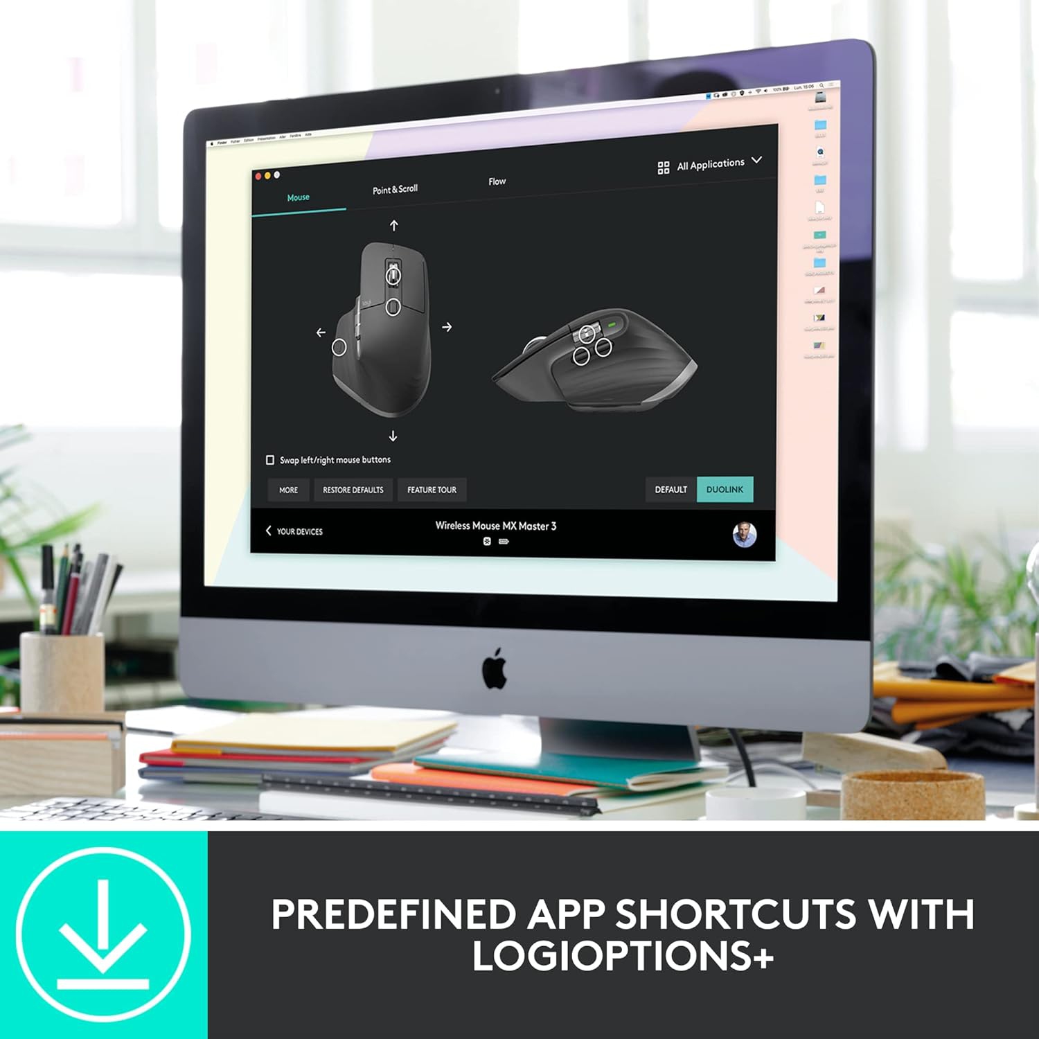 Logitech MX Master 3S for Business, souris sans fil avec clics silencieux, résolution 8K, récepteur USB Logi Bolt sécurisé, Bluetooth, chargement