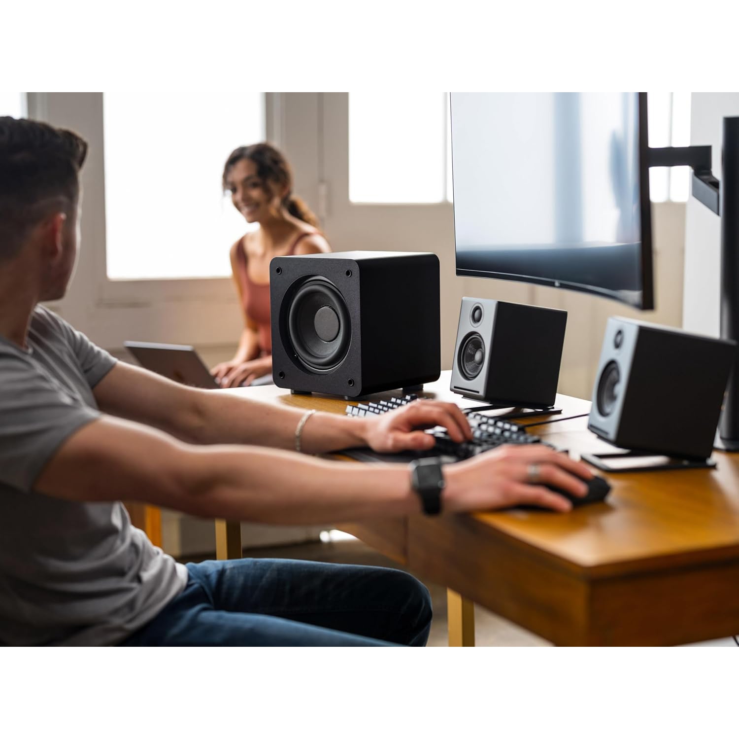 Audioengine S6 210 Watt Powered Subwoofer -Black