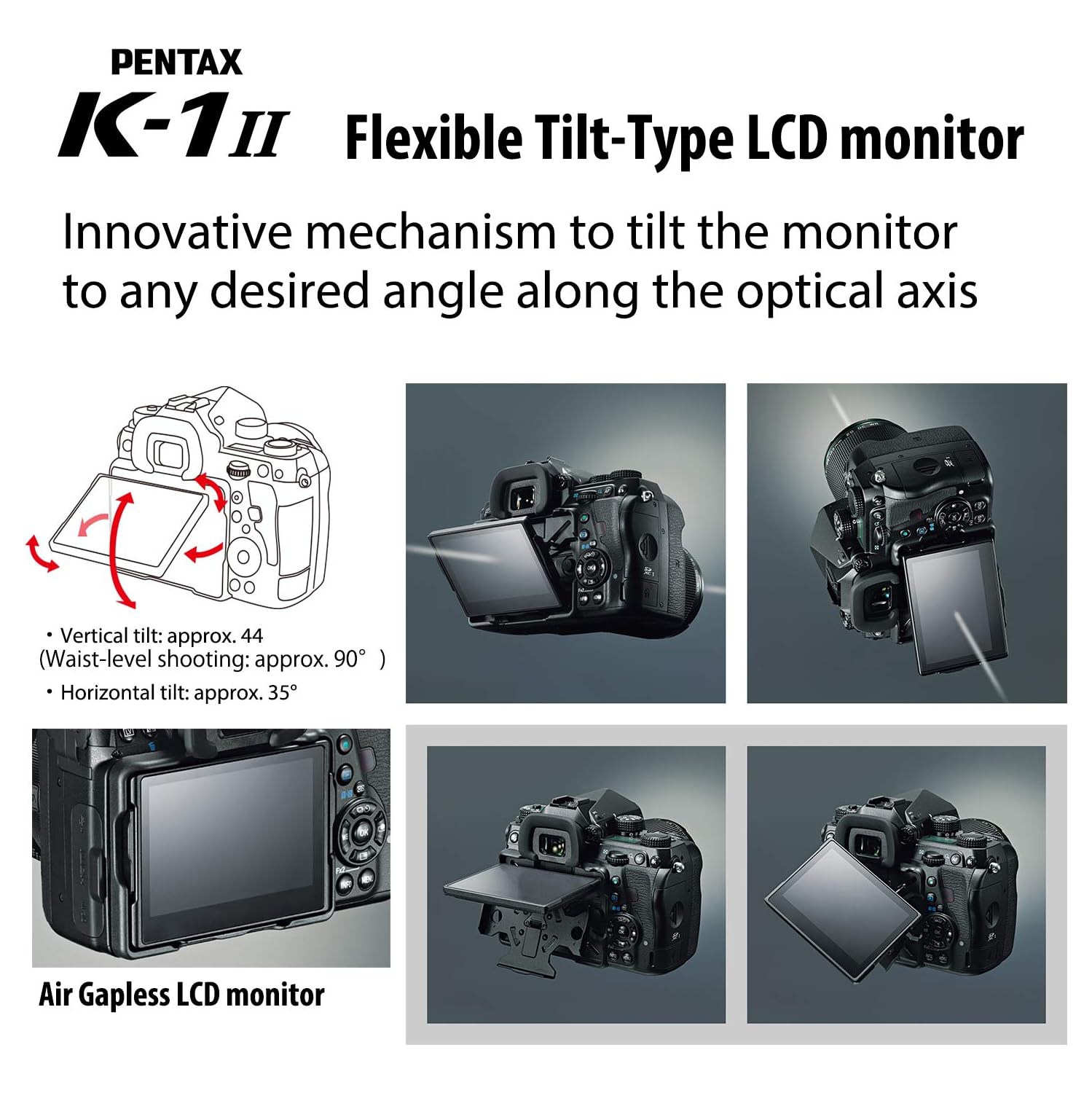 Pentax K-1 Mark II Full-Frame DSLR Camera Body 36.4MP 5-Axis Shake Reduction II Pixel Shift Wi-Fi GPS – Open Box