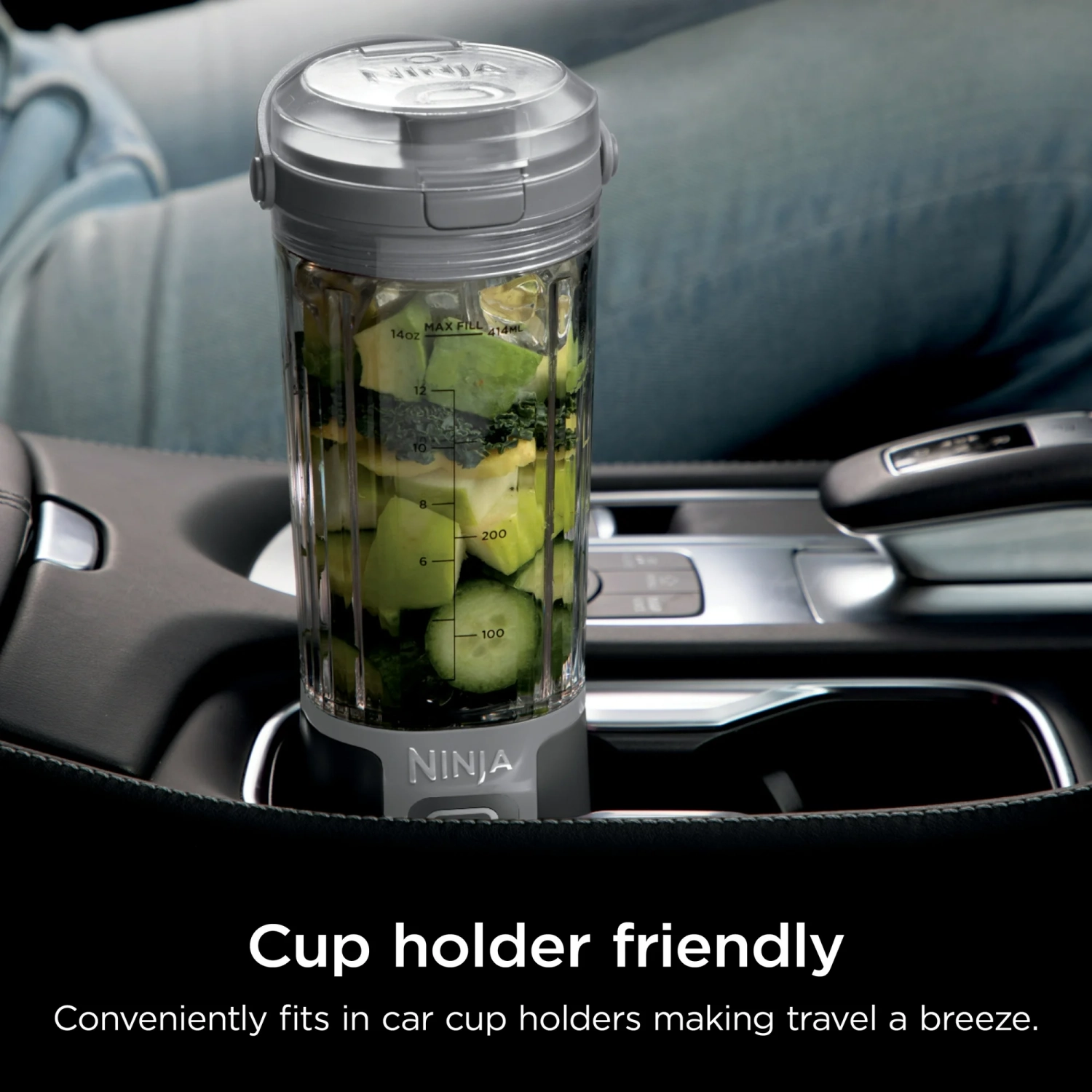 Mélangeur portatif Blast de Ninja – Mélangeur personnel sans fil avec récipient 16&nbsp;oz, rechargeable, noir