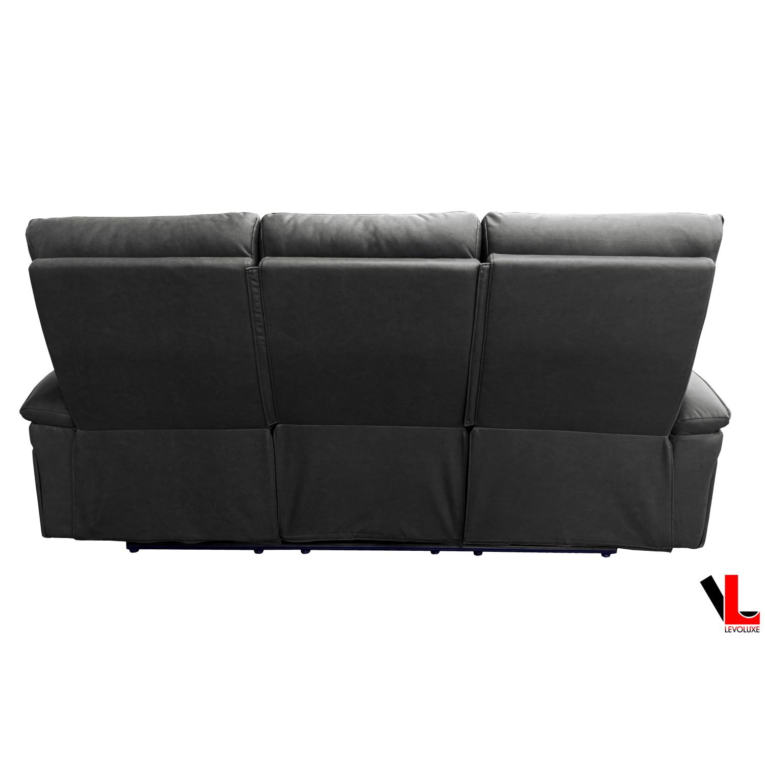 Sofa inclinable à 3 places de 78&nbsp;po Sereno de Levoluxe, couleur fumée Jaxxon