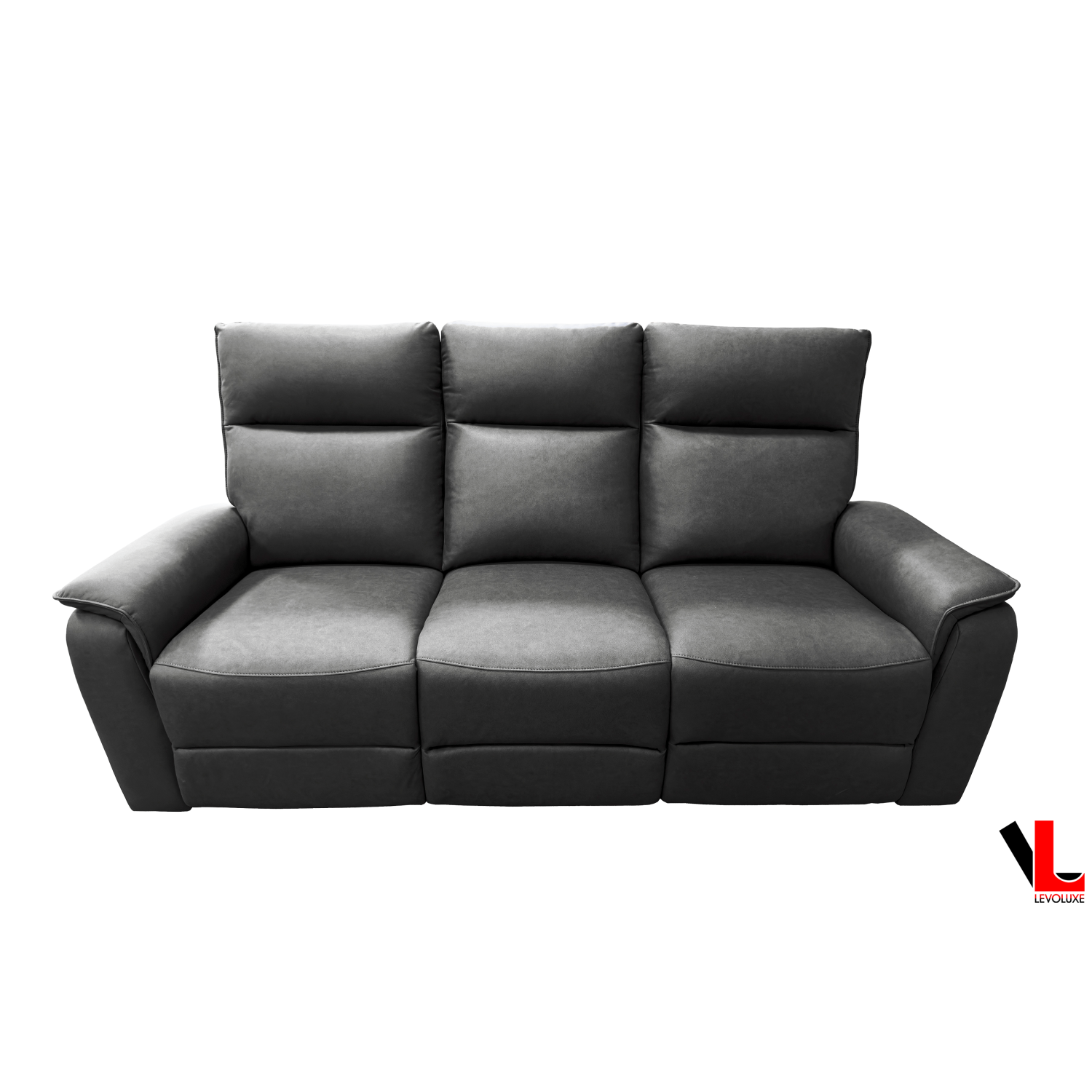 Ensemble 2 pièces avec divan et causeuse inclinables Sereno Levoluxe, couleur fumée Jaxxon