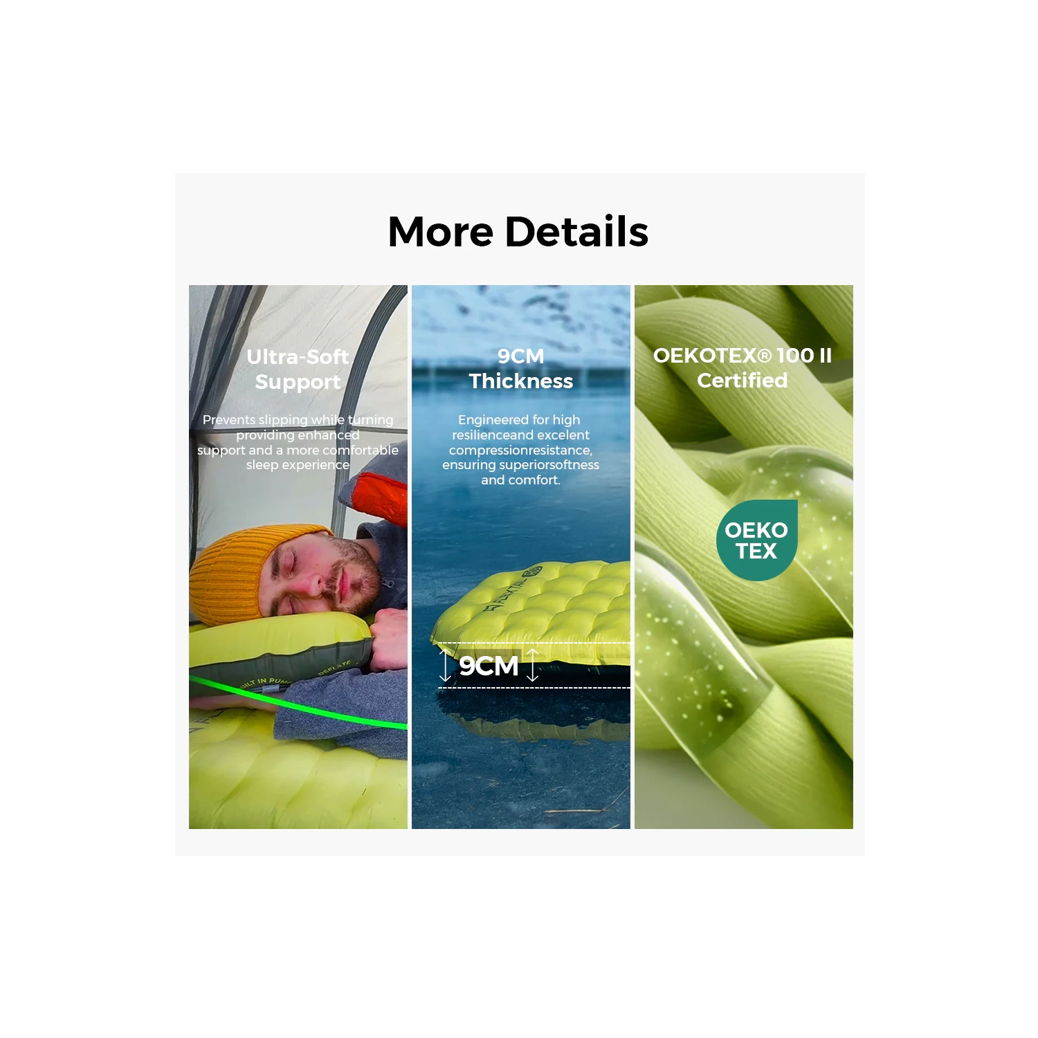 Tiny Sleeping Pad R09 AVS-World's Lightest 9.4 R-value Sleeping Pad with Automatic Inflation