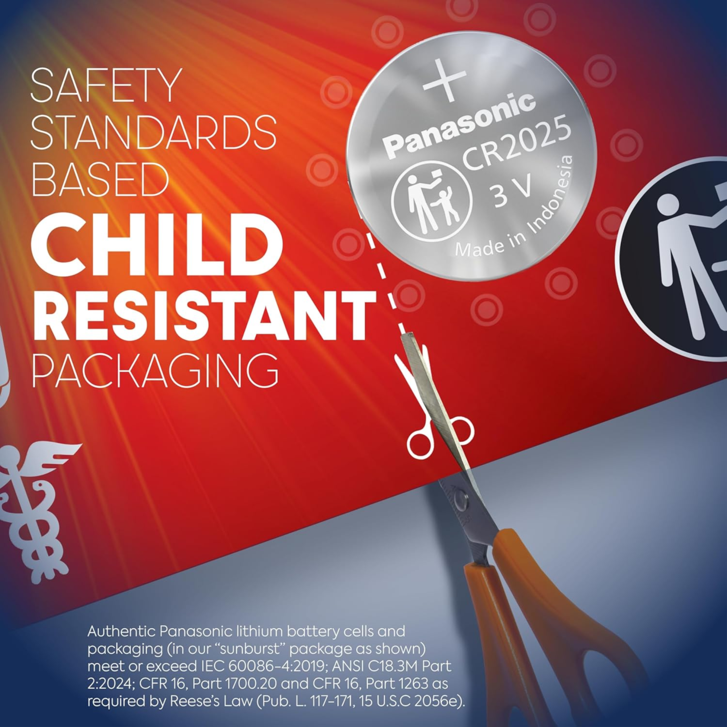 Pile au lithium CR2025-10 de Panasonic