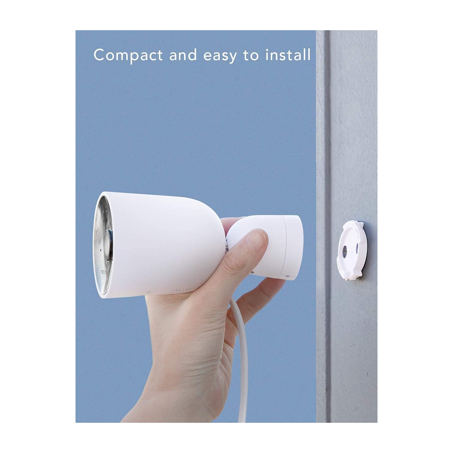 Nooie Outdoor Security Camera, WiFi IP Camera with FHD 1080P, Home Surveillance Bullet Camera with Night Vision, IP66 Waterproof, 2-Way Audio, Motion