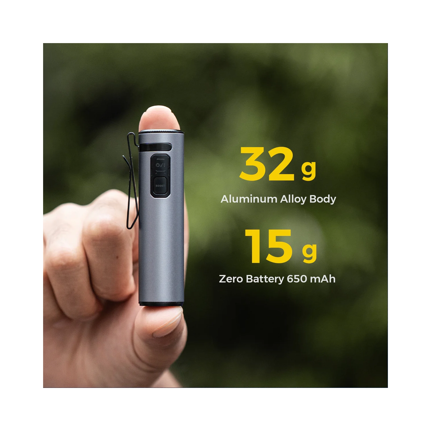 ZERO FLASHLIGHT 1200 - Ultra Light & Bright EDC Outdoor Flashlight