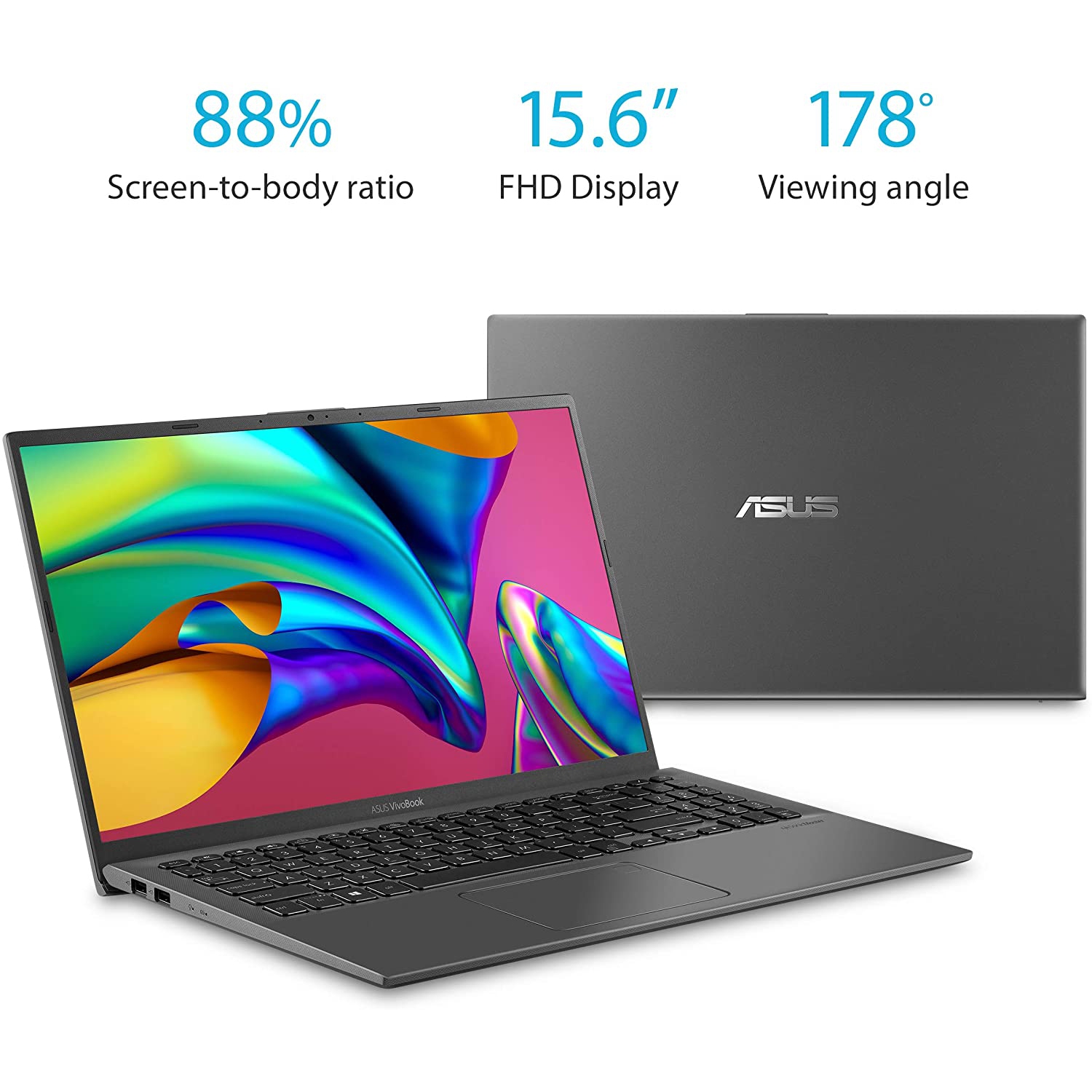 2023 ASUS Vivobook 15.6” FHD Laptop 2-Core AMD Ryzen 3 3250U AMD Radeon Graphics 12GB DDR4 1TB NVMe SSD USB-C BT Webcam HDMI1.4 Backlit KB
