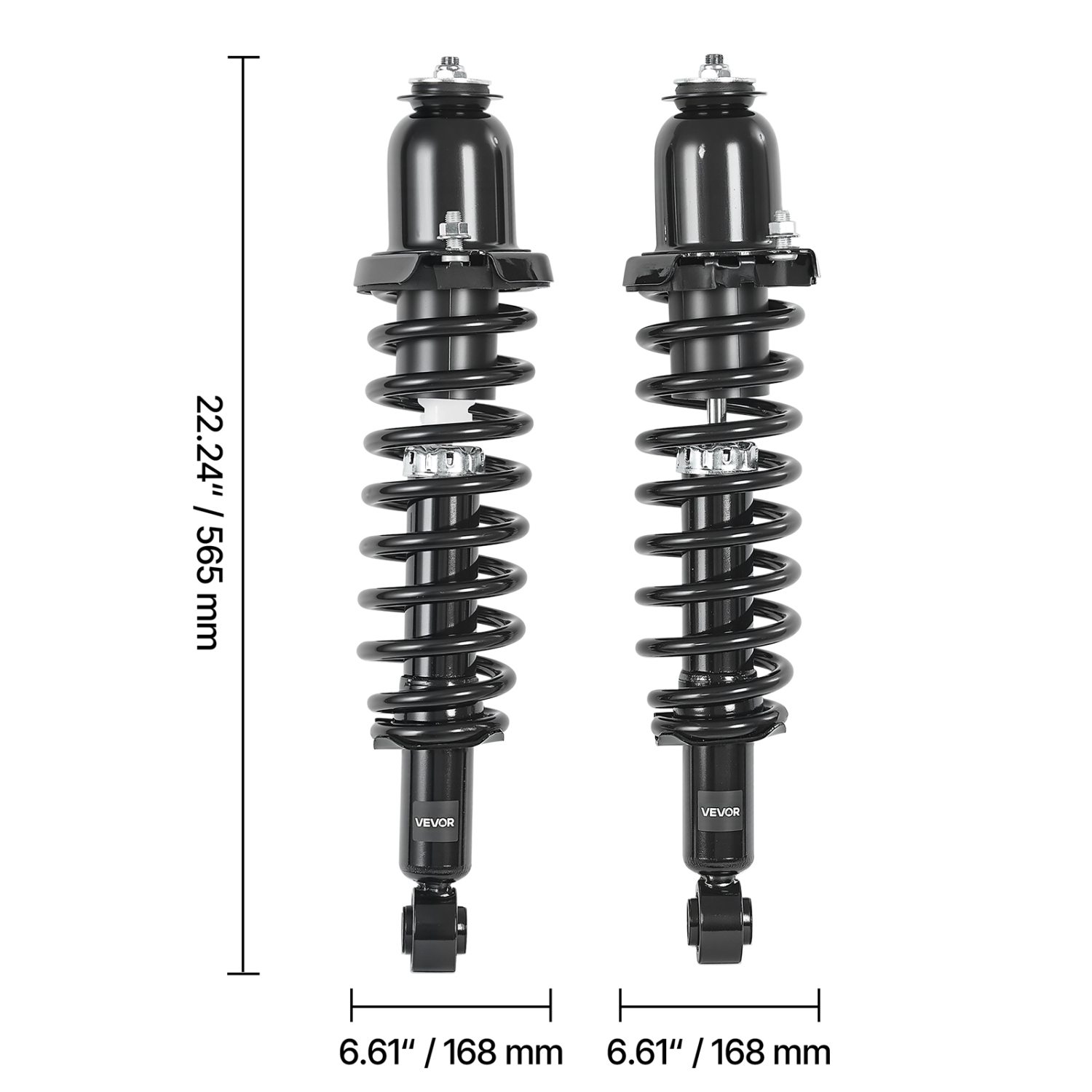 VEVOR 2Pcs Rear Shock Absorber Strut Assembly, with Coil Spring, Fit ...