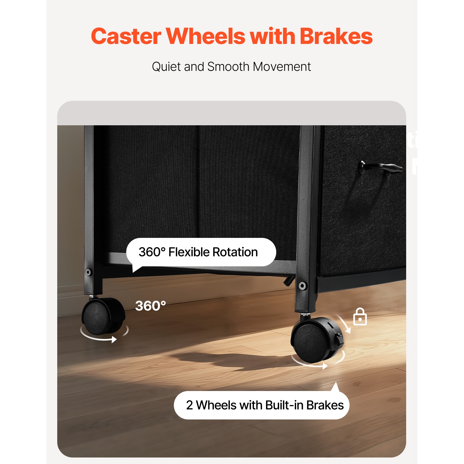 Classeur en métal à 3 tiroirs en tissu VEVOR, classeur mobile à 2 tablettes ouvertes, classeurs verticaux en bois à roulettes pour format lettre, A4,
