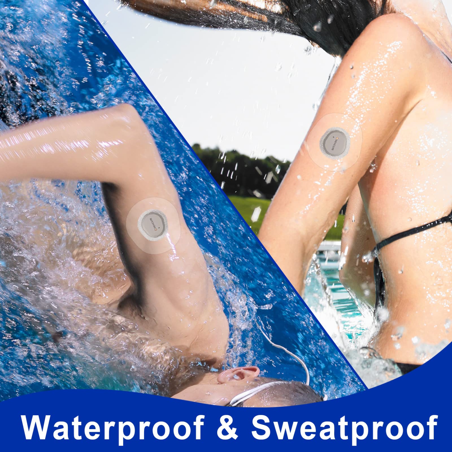 Paquet de 60 pièces adhésives pour Dexcom G7, capteurs CGM transparents étanches et résistants à la sueur, Hypoallergéniques pour la peau Long Stay