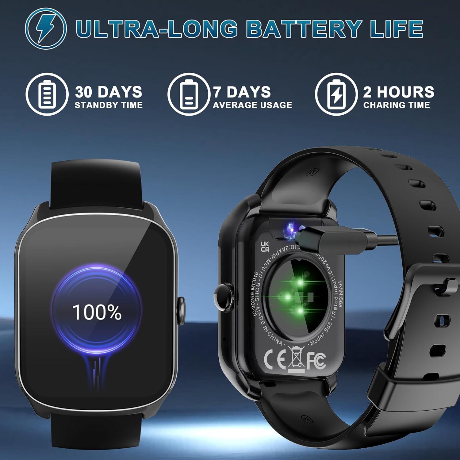 STECEi Smart Watch for Men Women 1.95" HD Curved Screen Fitness Watch with Heart Rate/Sleep Monitor