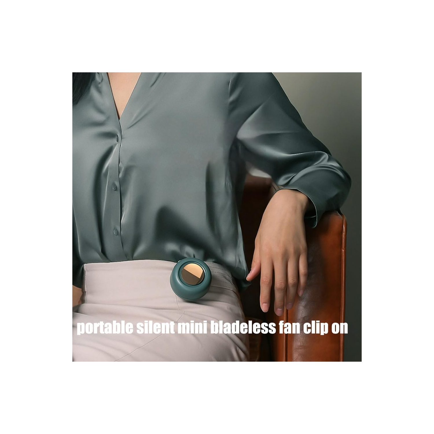 Petit ventilateur Cyclone; Câble de recharge USB; Petit ventilateur; Mini poche portative suspendue pour l'extérieur, les voyages et le bureau - Rose