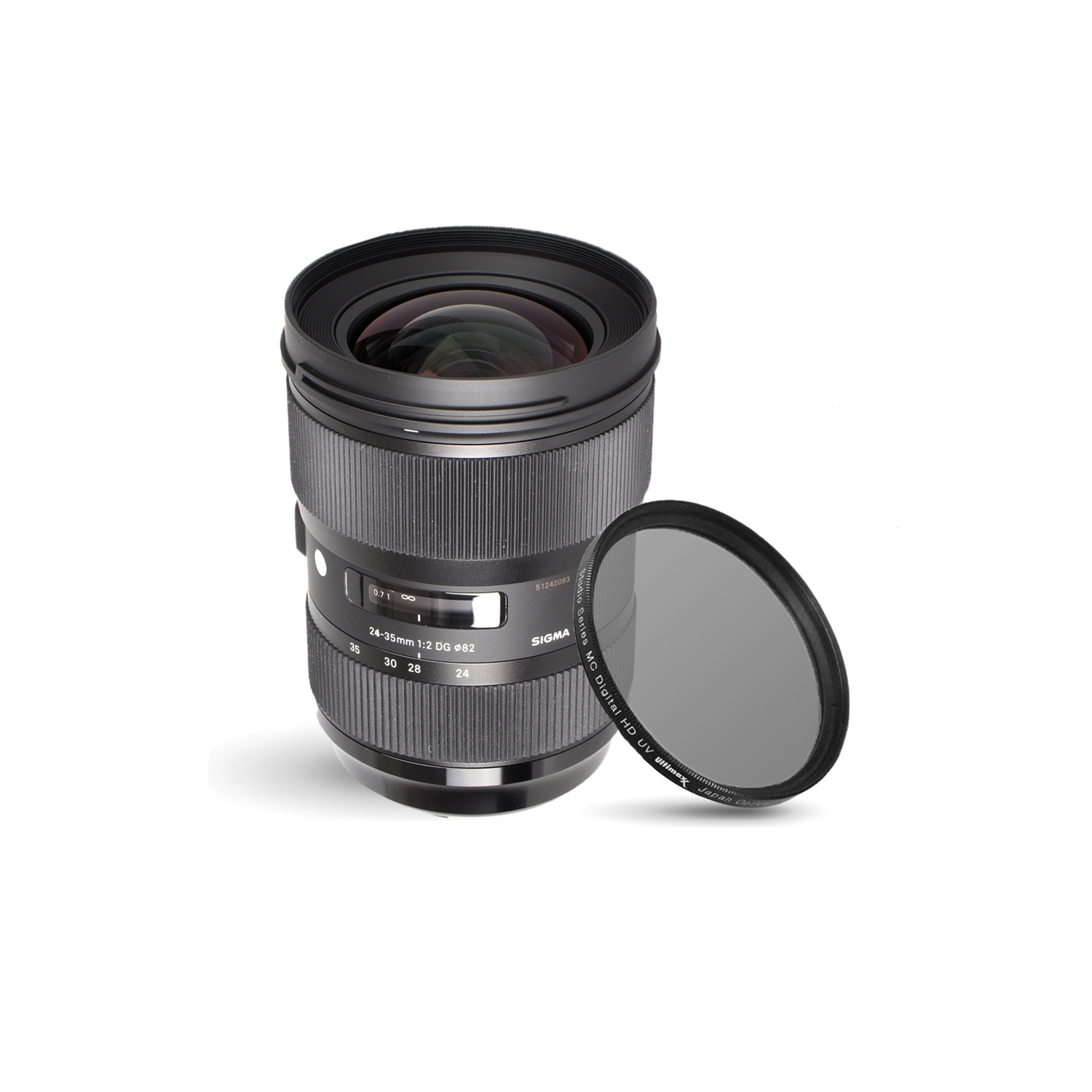 Sigma 24-35mm f/2 DG HSM Art Lens for Nikon F 588955 + UV Ultraviolet Filter