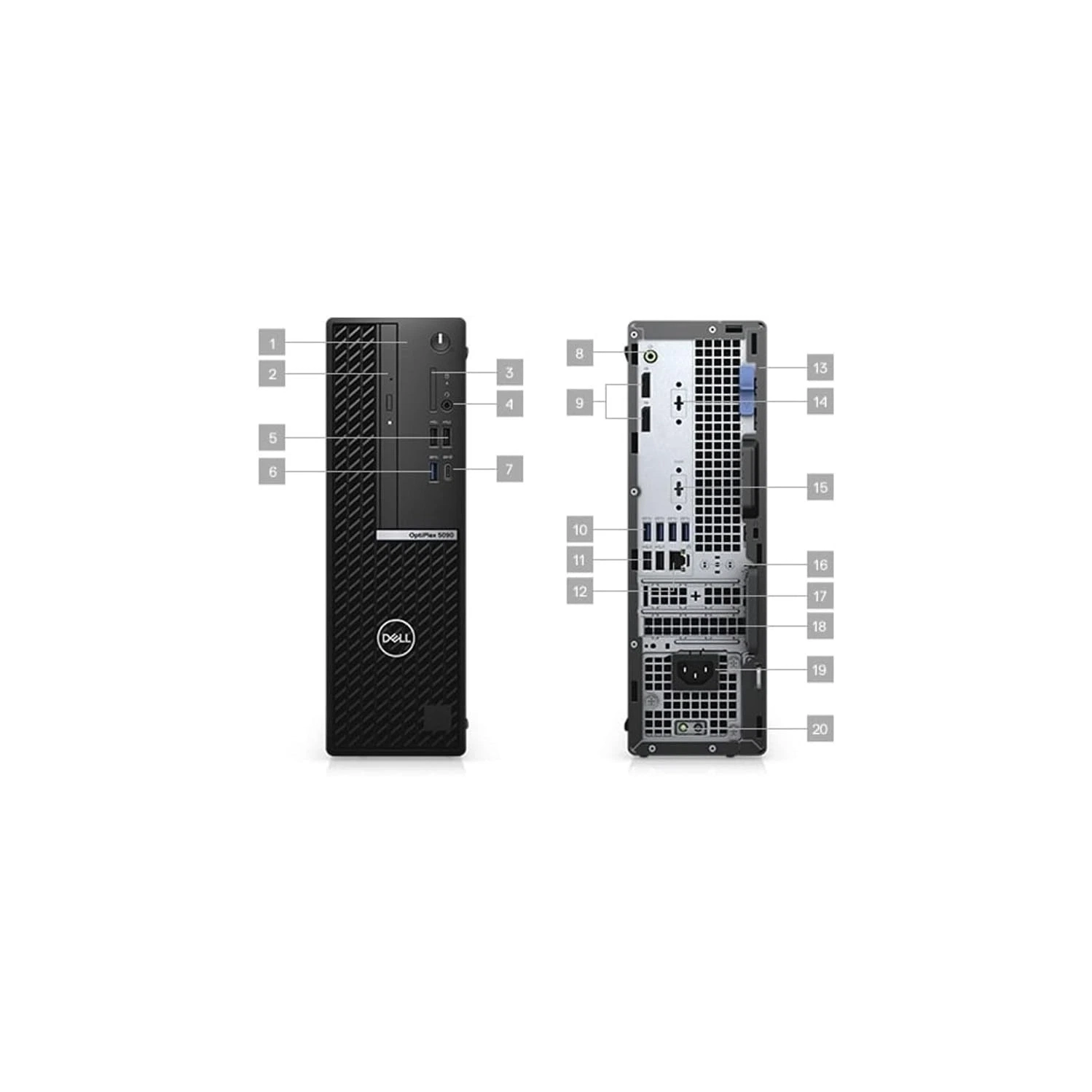 Refurbished Dell OptiPlex 5090 SFF Intel Core i5-11500 2.70GHz/8GB/256GB NVMe Windows 11 Pro- New Dell USB Keyboard/Mouse- 1 Year warranty