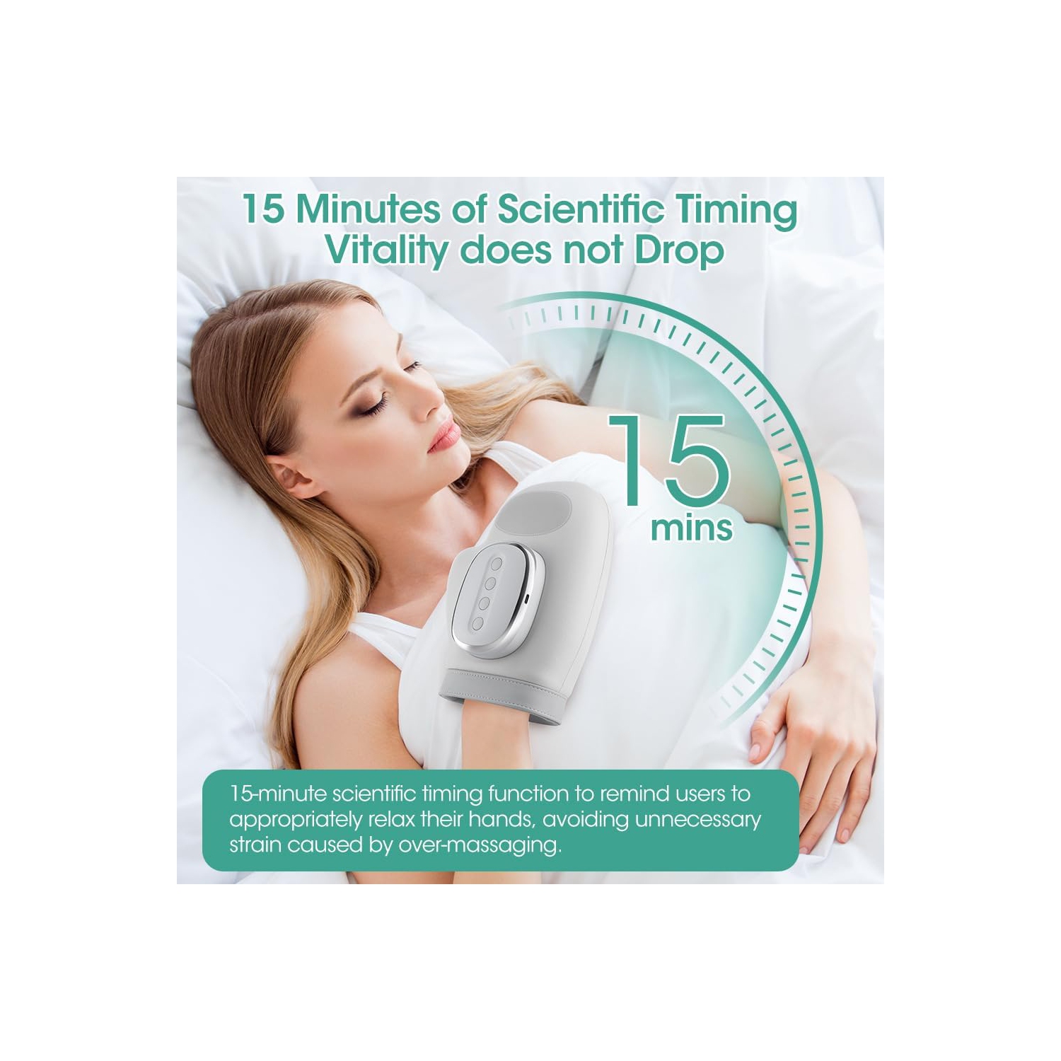 Gants de massage sans fil pour les mains avec chaleur et compression, 5 intensités, 3 niveaux de chaleur, 3 modes pour les doigts et le tunnel carpien