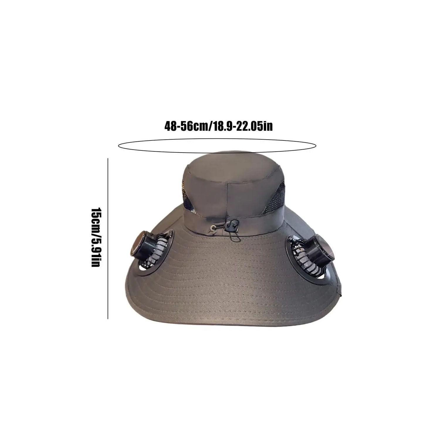 Hat with Fans Solar Power Bucket Hat Wide Brim Headwear Outdoor Sports Gear for Women Men Beach Vacation Fishing