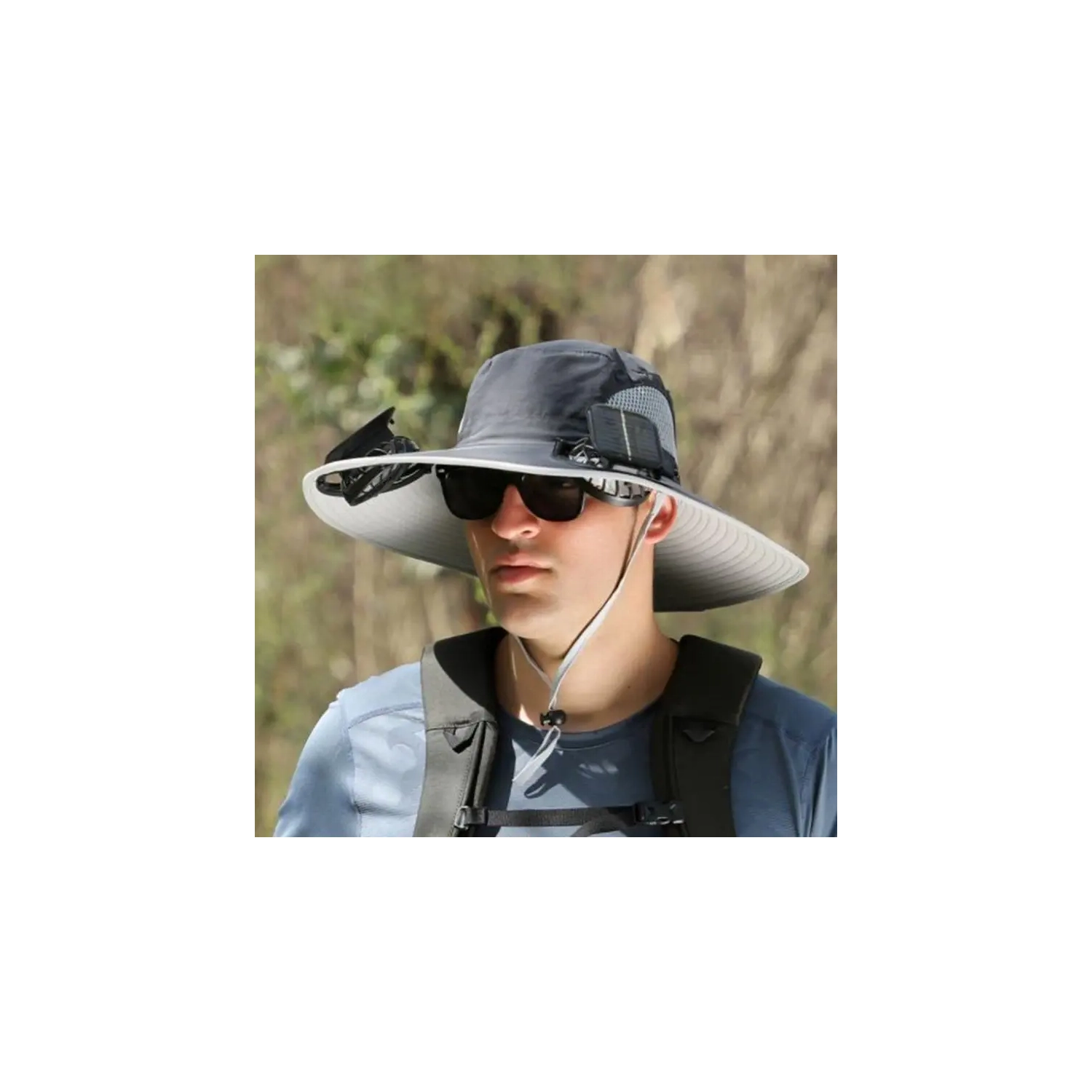 Hat with Fans Solar Power Bucket Hat Wide Brim Headwear Outdoor Sports Gear for Women Men Beach Vacation Fishing