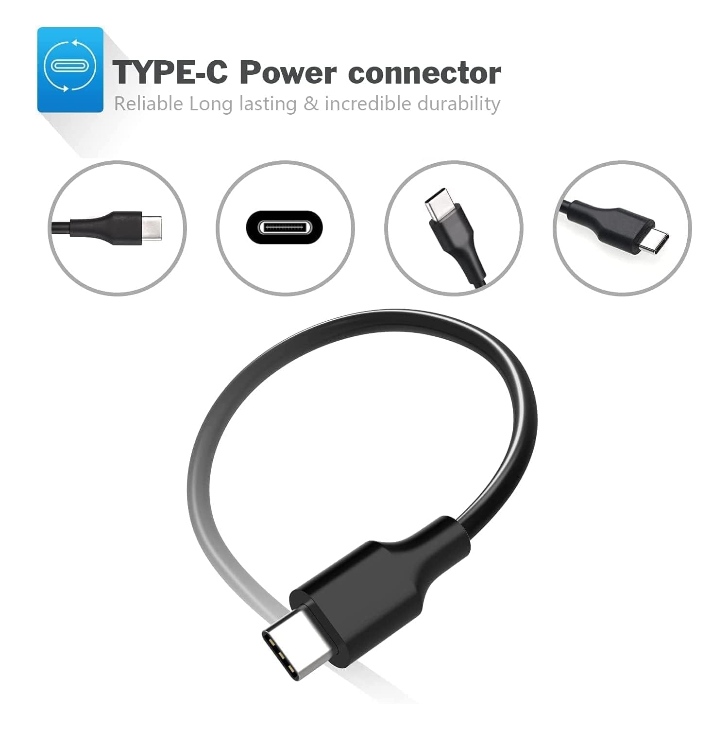 65W USB Type C Laptop Charger Compatible with HP ASUS Acer Lenovo Chromebook Yoga ThinkPad X1 DELL Mac Book Pro with USB C Fast Charging Power Supply