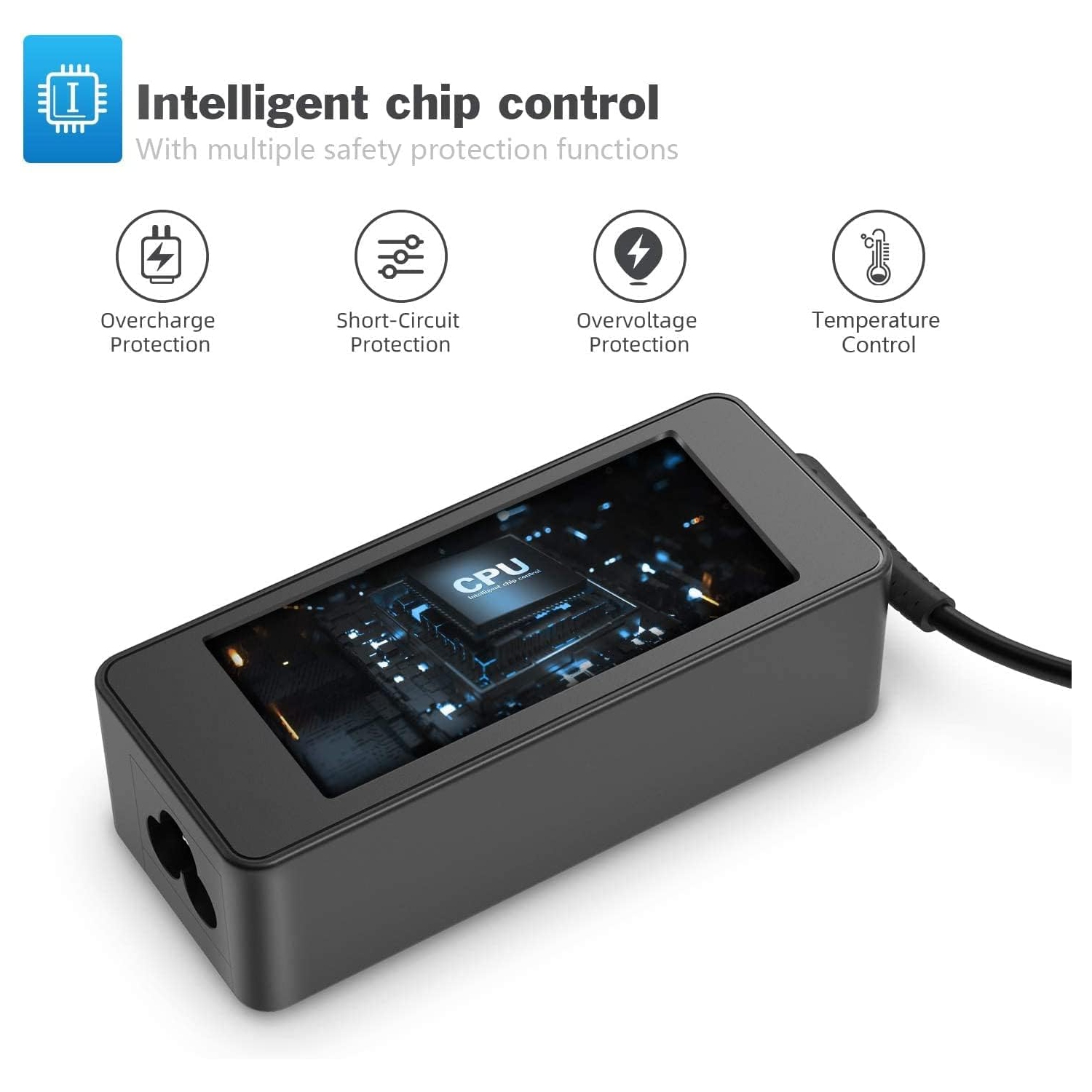 65W USB Type C Laptop Charger Compatible with HP ASUS Acer Lenovo Chromebook Yoga ThinkPad X1 DELL Mac Book Pro with USB C Fast Charging Power Supply