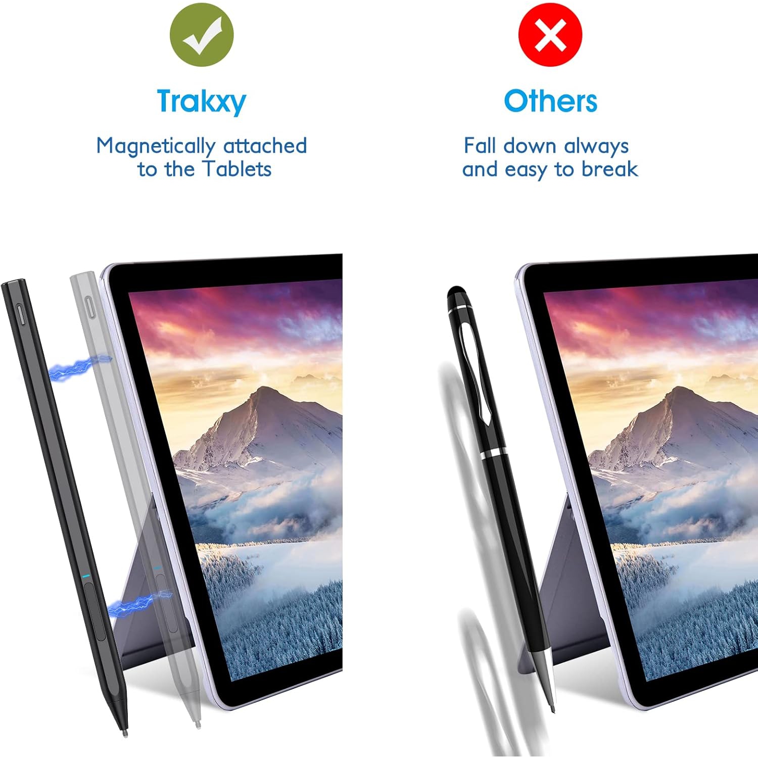 T Stylus Pen for Surface, Digital Pen Compatible with Microsoft Surface Pro X/9/8/7/6/5/4/3/Surface Laptop 5/4/3/2/1/go 3/2/1/Book 2/1/Studio,