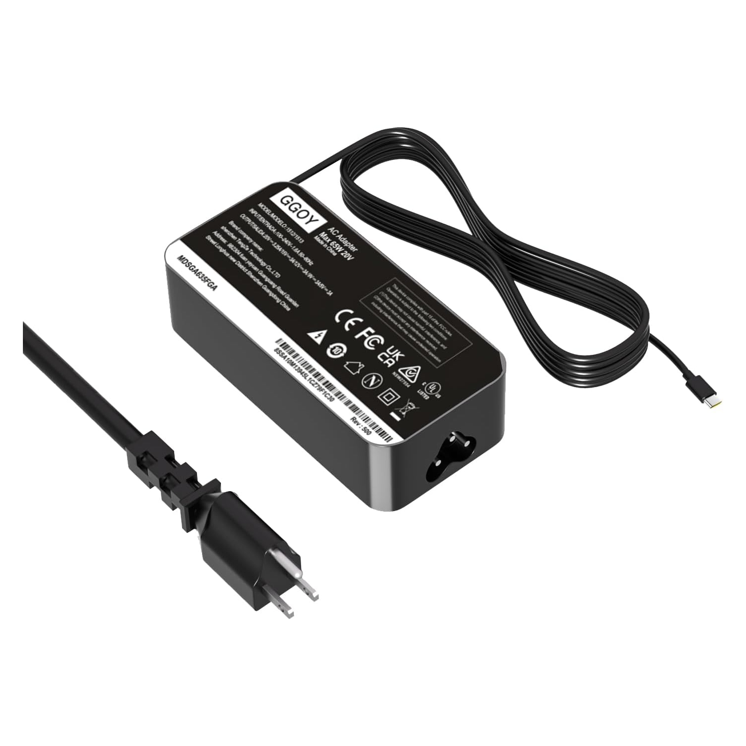 65W USB-C/Type C Laptop Charger Adapter for Lenovo Chromebook ThinkPad X1 T480 T480s T580 T580s T490s E585 E580 E590 E595 C330 14e 300e 500e Yoga