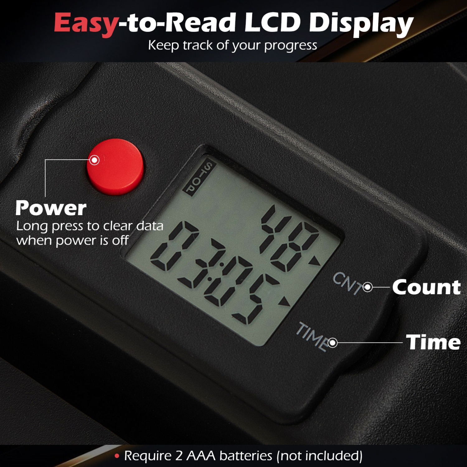 Gymax Steppers for Exercise w/Height-Adjustable Handlebar & Non-slip Pedals