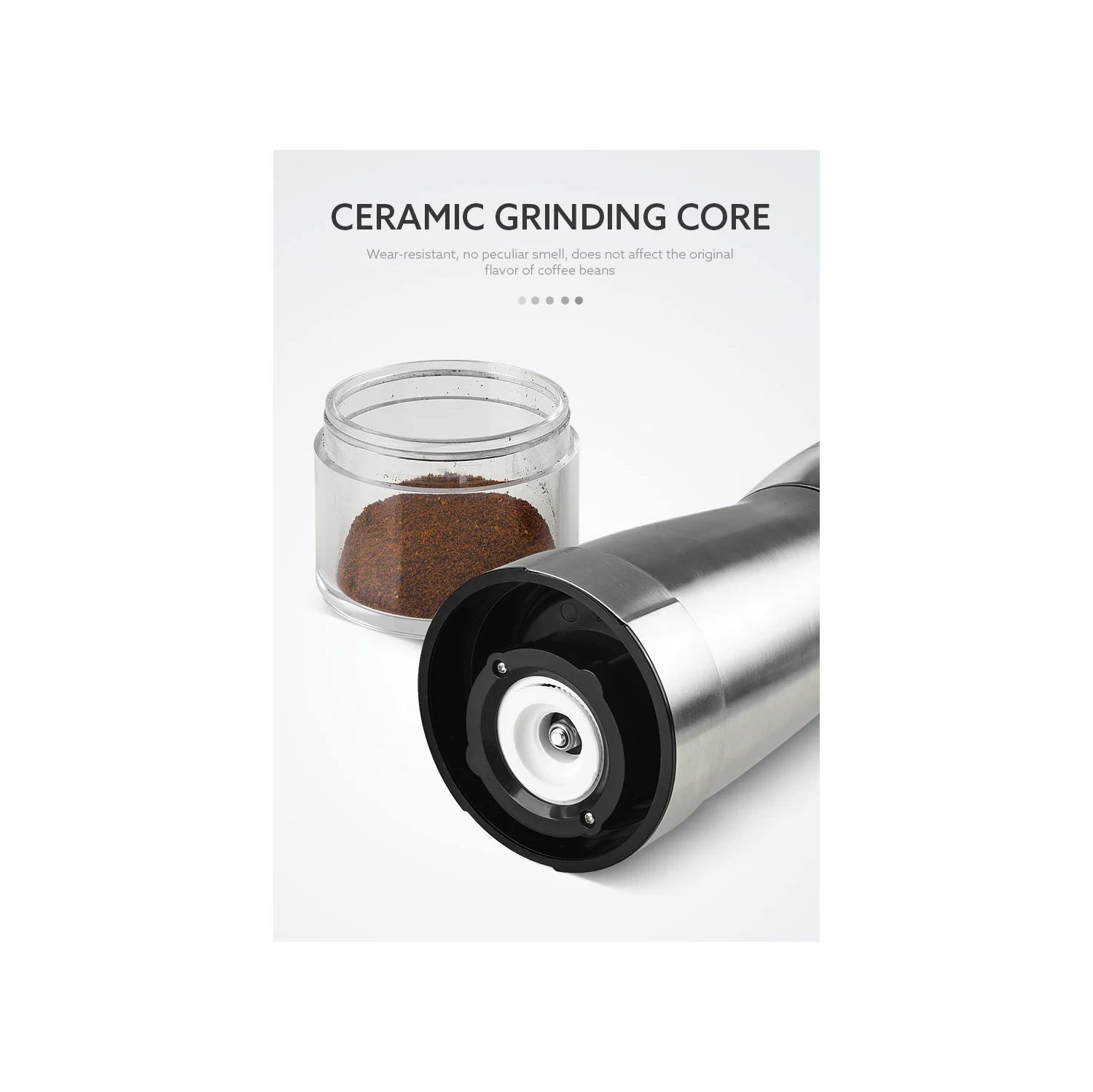 Brand New Coffee Grinder Kitchen Accessory Portable Small USB Automatic Home Grinder Electric Coffee Maker, Bean Grinder - Silver