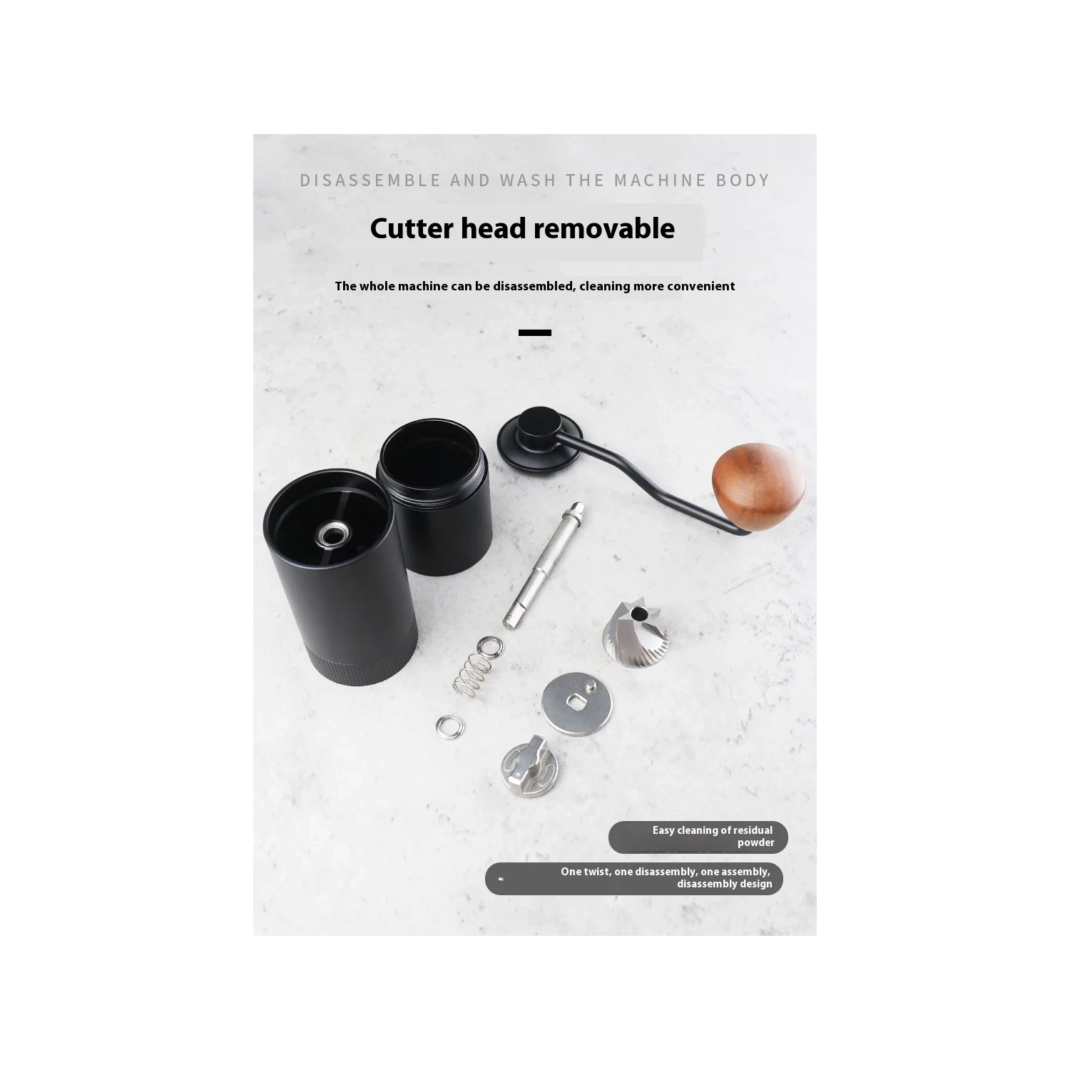 Upgraded Hand-crank Grinder, Pour-over Coffee Grinder, Portable Hand-crank Coffee Grinder, CNC Mill, Stainless Steel Hand-crank Coffee Grinder -