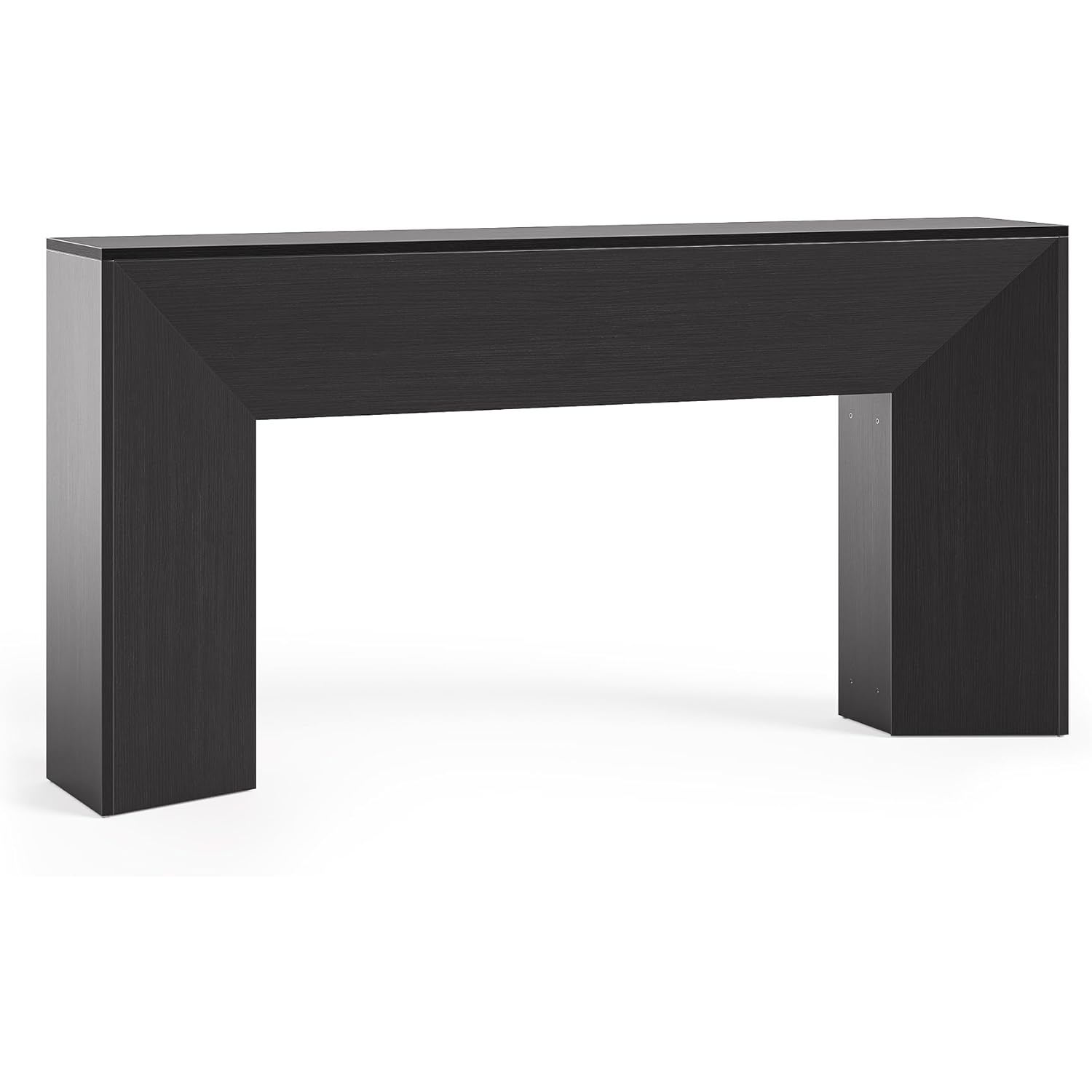 Tribesigns Console Table for Entryway, 63 Inches Extra Long Black Wooden Sofa Table, Modern Hallway Foyer Table
