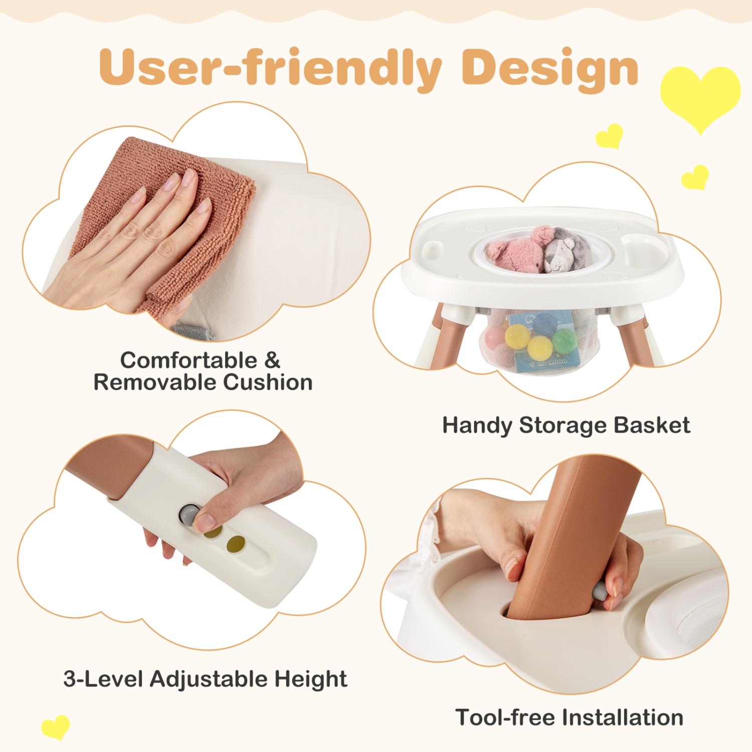 Gymax 16-in-1 Baby High Chair w/ Activity Center Booster Seat Building Block Table