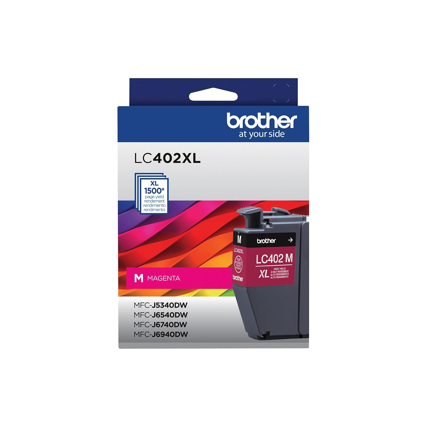 Cartouche d'encre magenta authentique à haut rendement LC402XLM de Brother