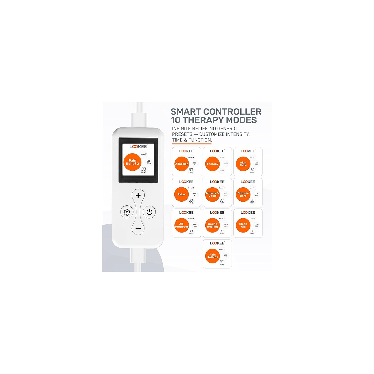 Ceinture de thérapie médicale à infrarouge et à lumière rouge HealGlow Pro de LOOKEE | Programmable avec 10 modes de thérapie | Fièrement canadienne