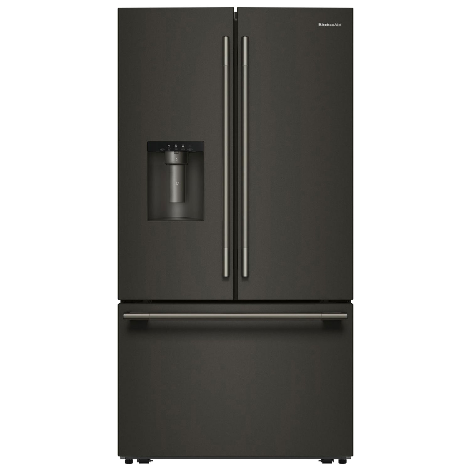 Kitchenaid 36" 30 Cu. Ft. French Door Refrigerator with Water Dispenser (KRFF436SBE) - Black