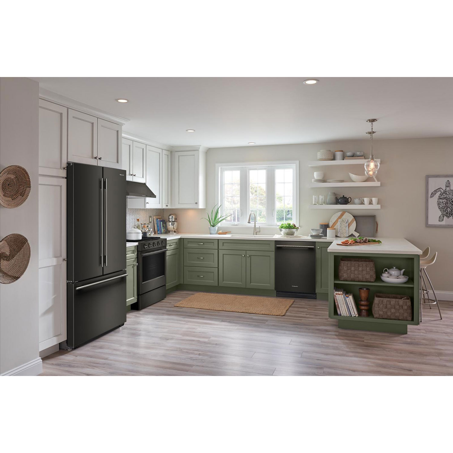 Kitchenaid 36" 24.3 Cu. Ft. French Door Refrigerator with Water Dispenser - Black Ore