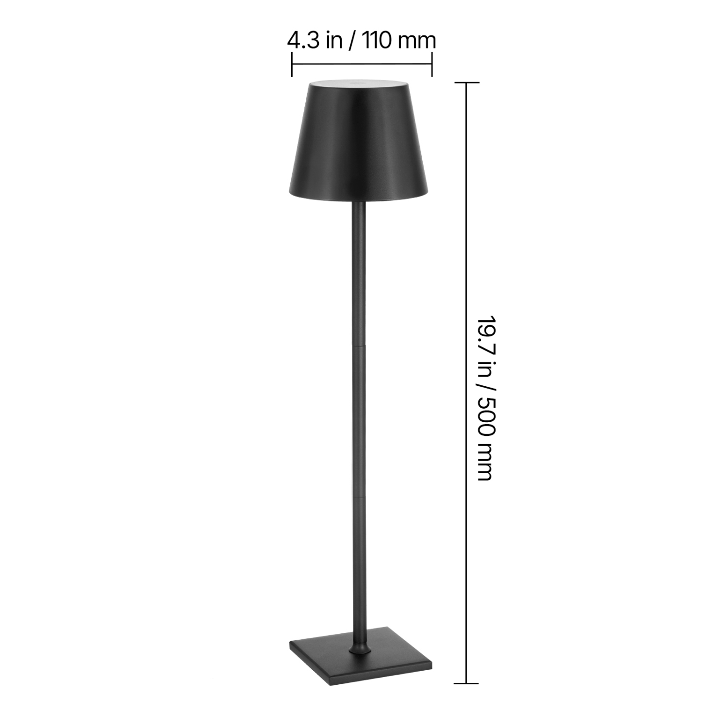 VEVOR 2-Pack Cordless Table Lamp, 5200mAh Built-in Rechargeable Battery Desk Lamp, Stepless Dimming Up, 3 Adjustable Heights, Detachable Lampshade