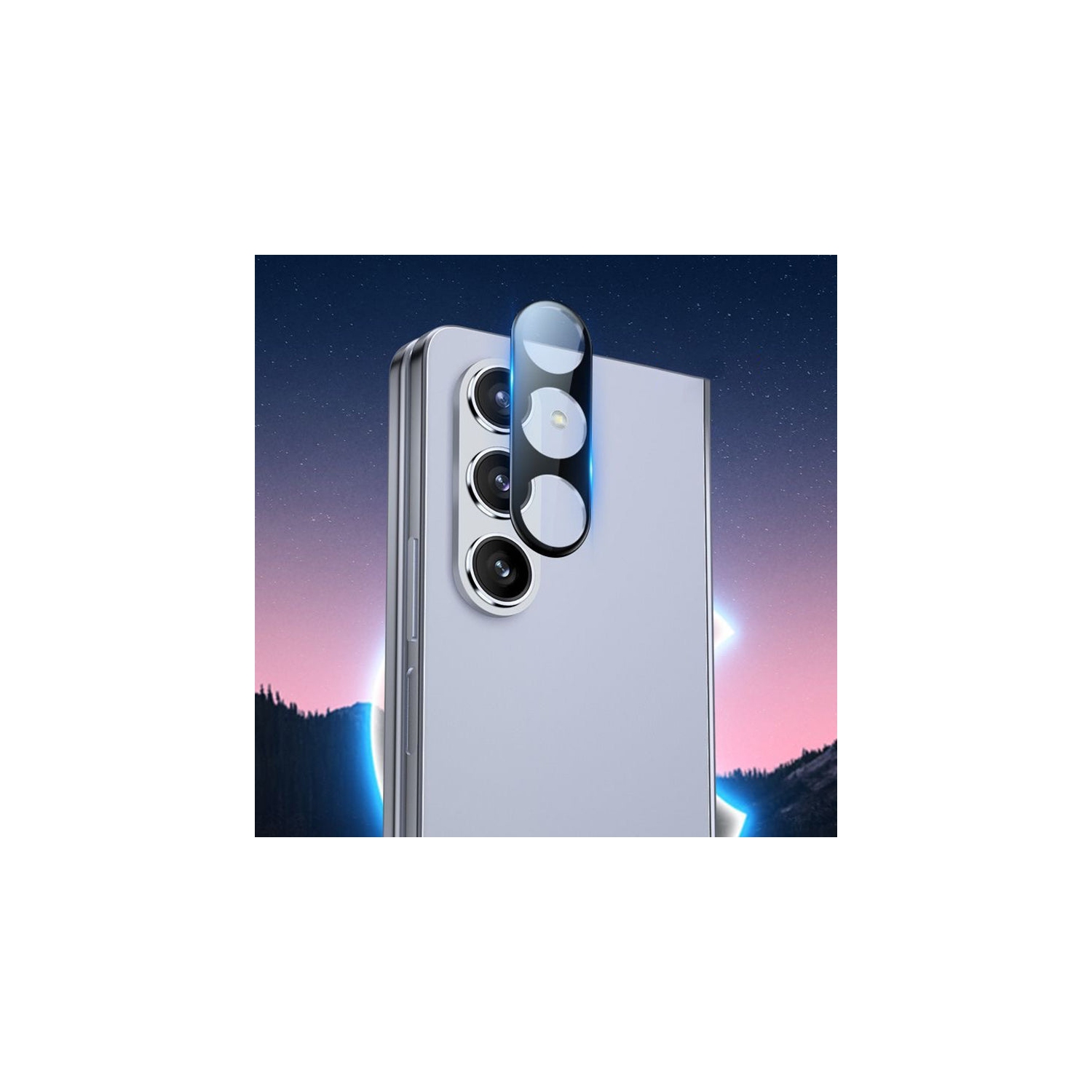 Protecteur d'objectif en verre trempé de PANDACO pour Galaxy Z Fold7 de Samsung