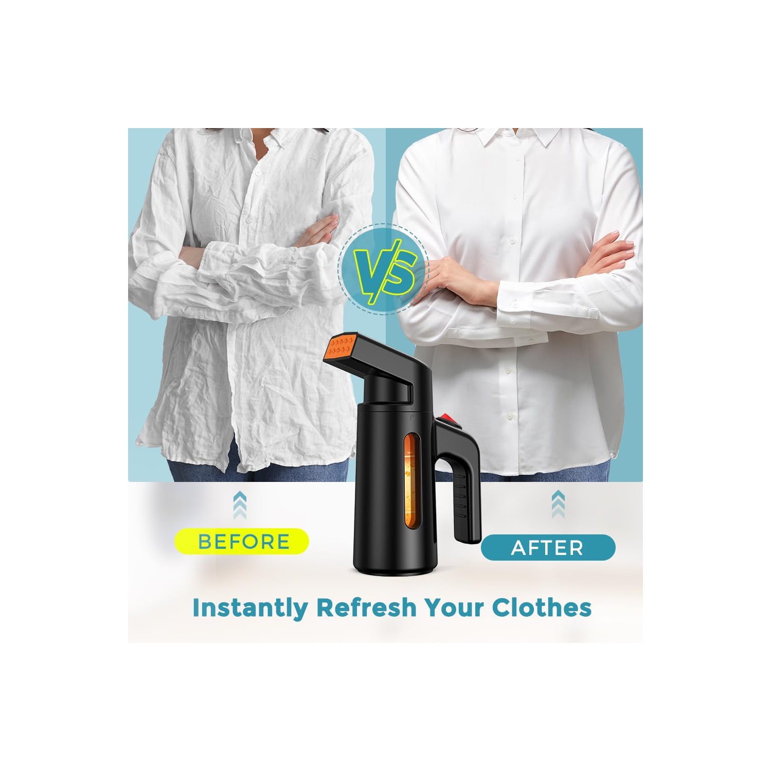 Défroisseur à vapeur portatif pour vêtements, défroisseur à vapeur portatif 700&nbsp;W avec réservoir d'eau 180&nbsp;ml, défroisseur à vapeur de