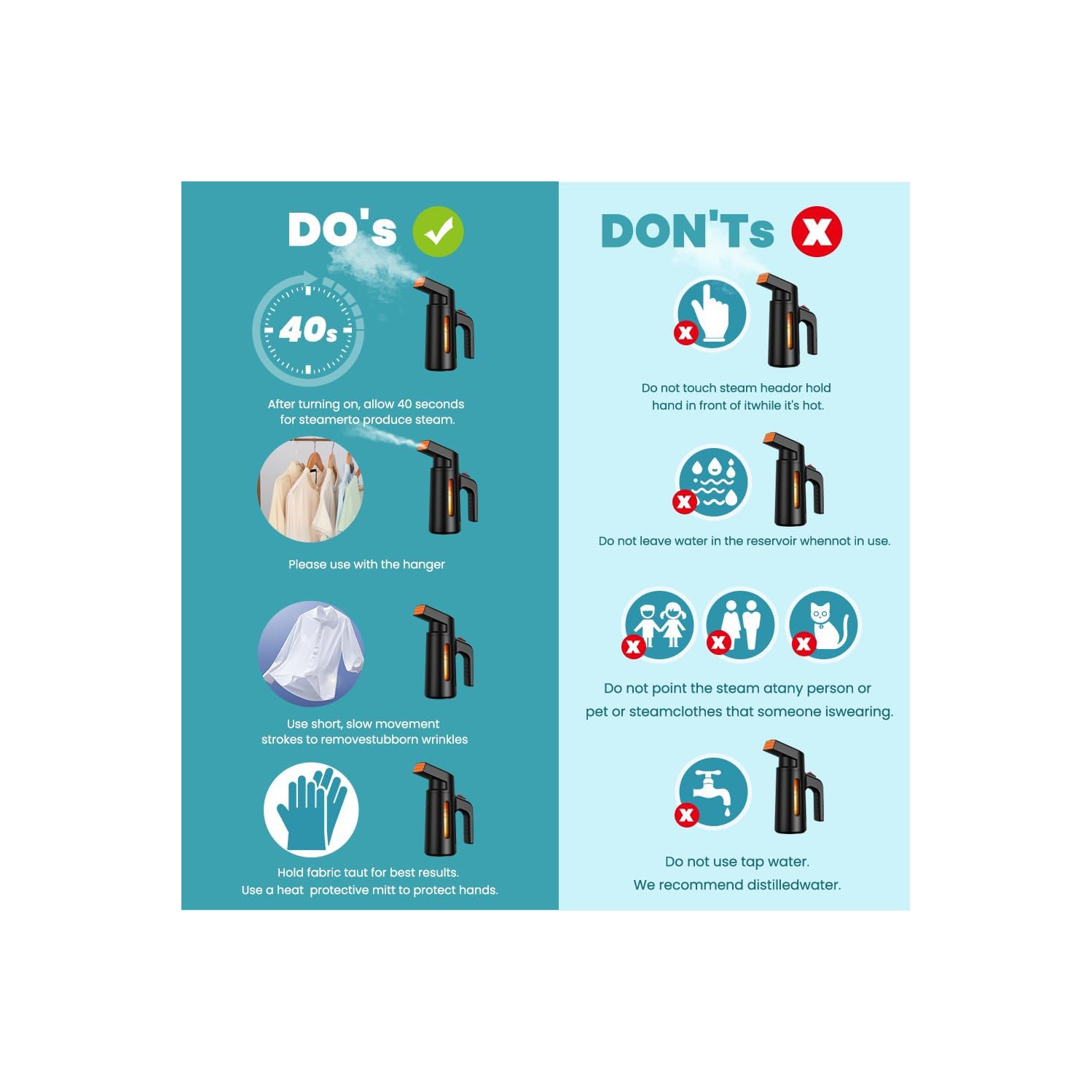 Défroisseur à vapeur portatif pour vêtements, défroisseur à vapeur portatif 700&nbsp;W avec réservoir d'eau 180&nbsp;ml, défroisseur à vapeur de