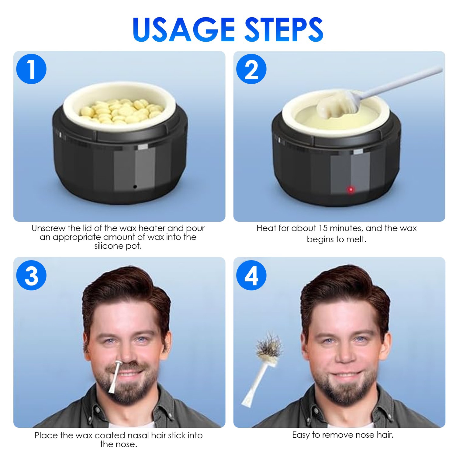 2pcs Mini Wax Warmer, Small Electric Wax Warmer Kit, Portable Wax Warmer for Face Body Eyebrows and Lips Hair Removal(Pink+Black)