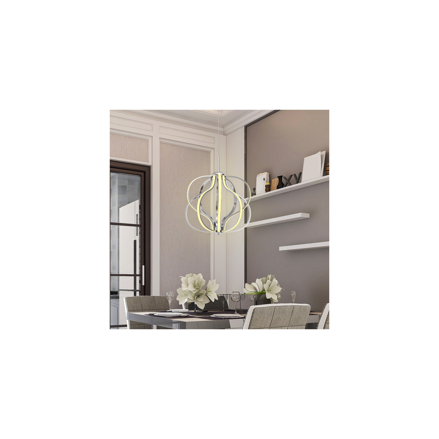 Dimmable Warm White LED Chandelier for Living Room and Dining