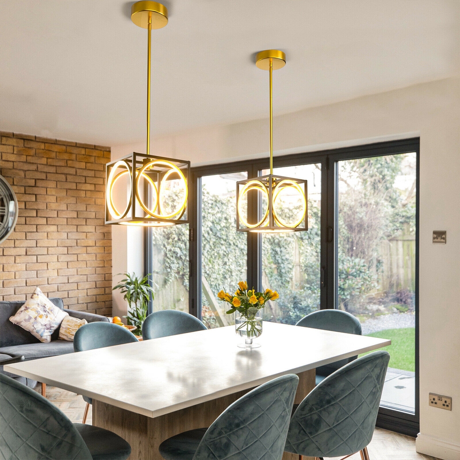 Contemporary LED Pendant Ceiling Light with Adjustable Suspension