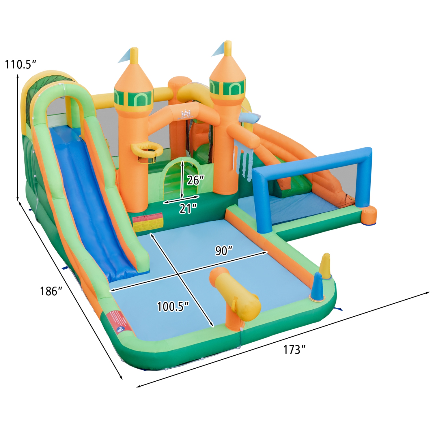 Kids Inflatable Water Slide – Lawn and Yard Outdoor Play Pool