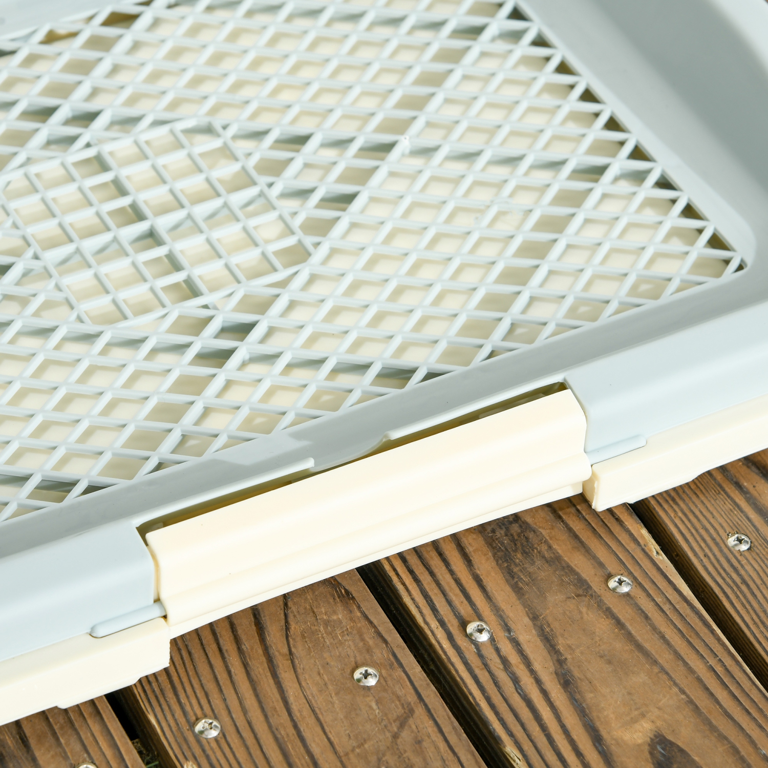 Pawhut Dog Grass Pad with Tray 15" × 10", Dog Litter Box with Artificial Grass, Grid, Panel, Pee Pads for Pets, Potty Training for Indoor Outdoor