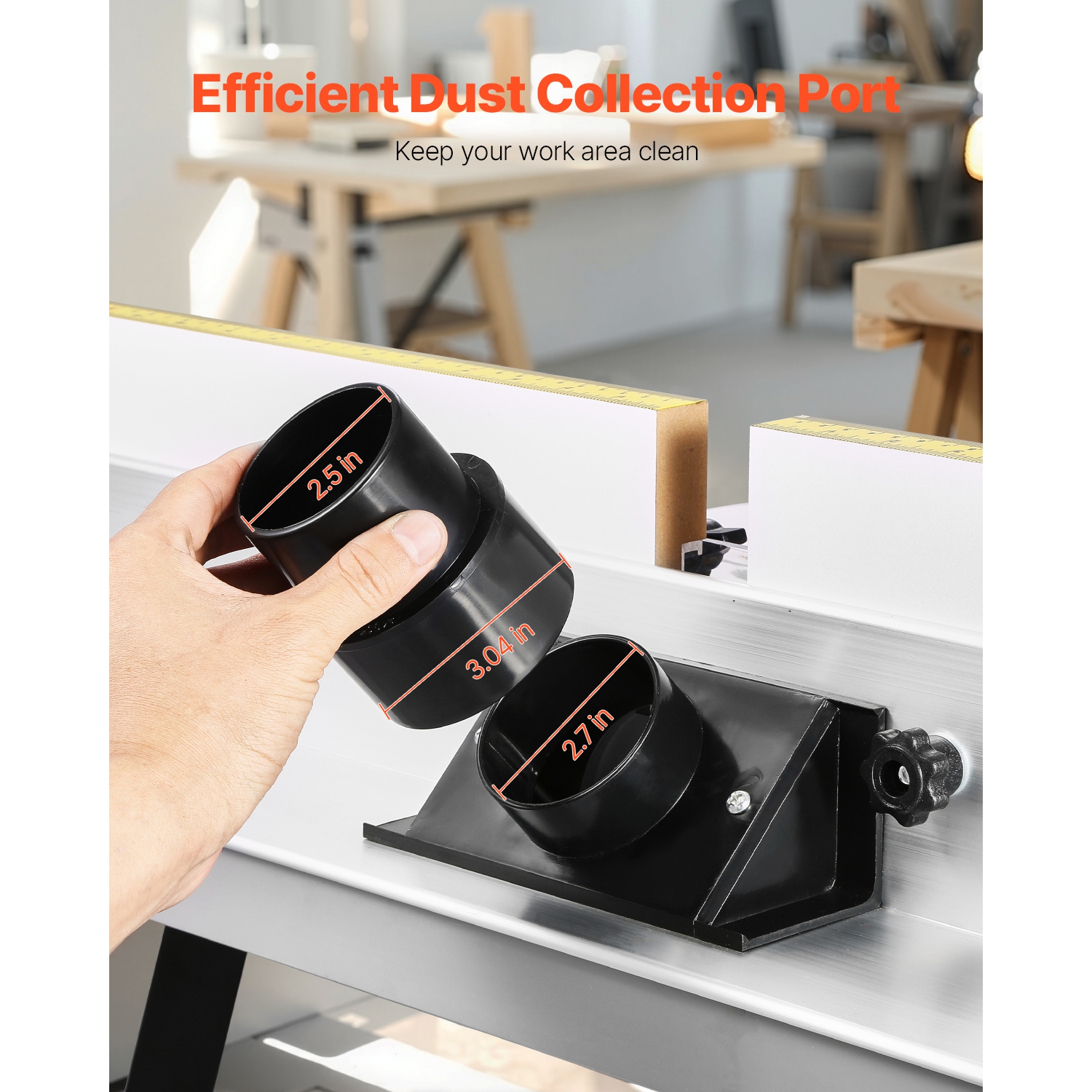 VEVOR 31.5 in x 23.9 in Precision Router Table System, Routing Table Accessory Kit with Adjustable Fence, MDF Top, Sturdy Metal Base, Compatible with