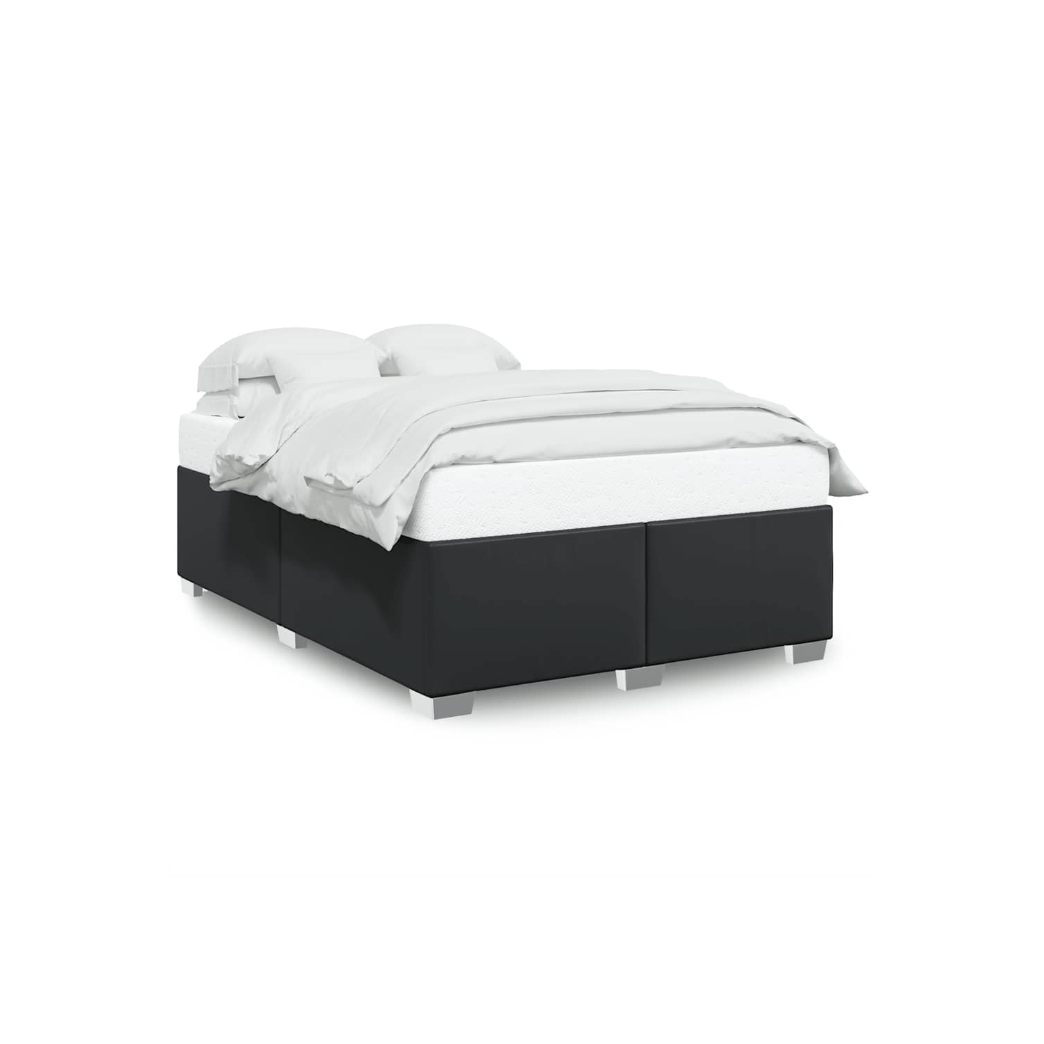 vidaXL Bed Frame without Mattress Black&nbsp;Full Faux Leather