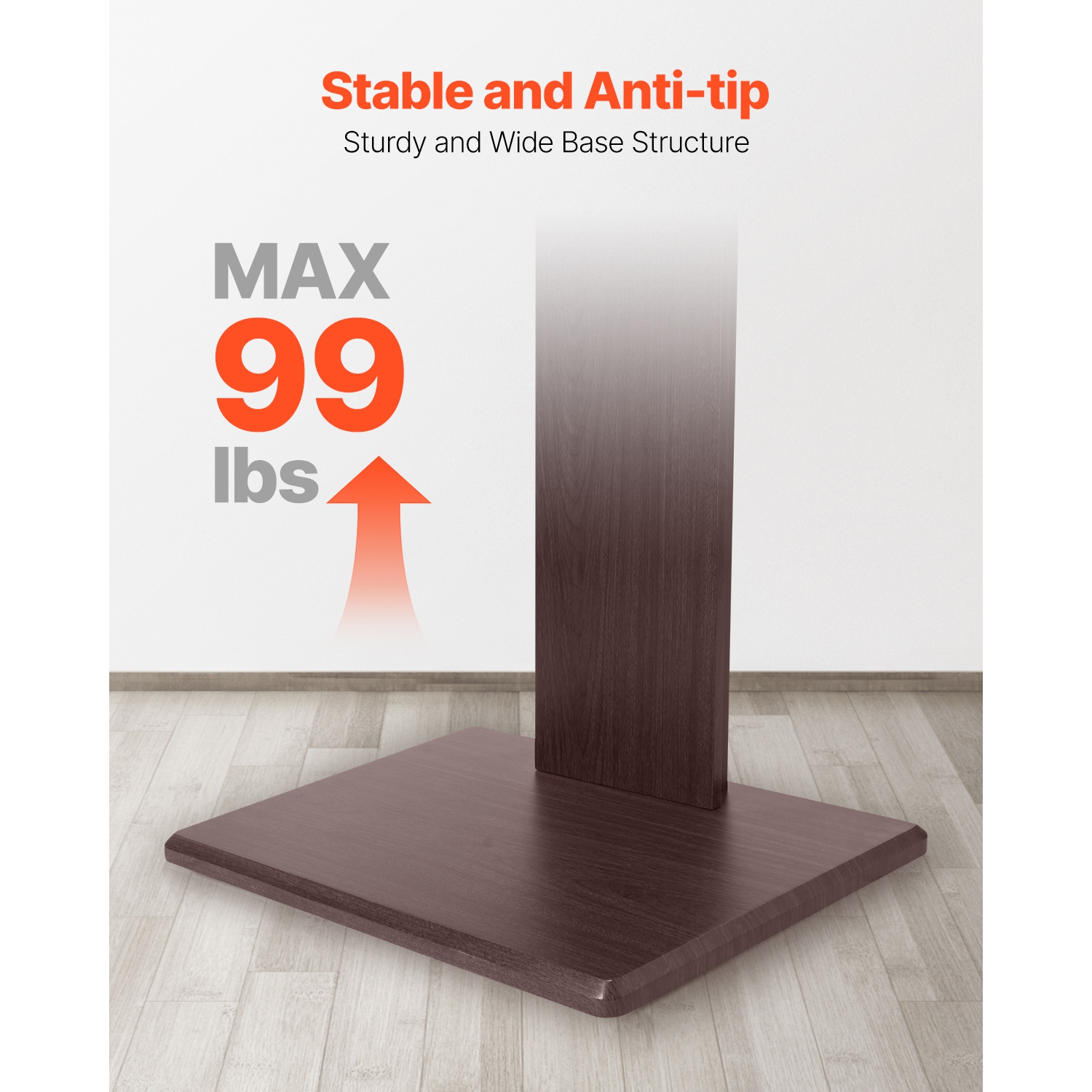 Support universel pour téléviseur de capacité VEVOR 99&nbsp;lb, support de table pour écran de 32 70&nbsp;po, support pivotant et réglable en hauteur